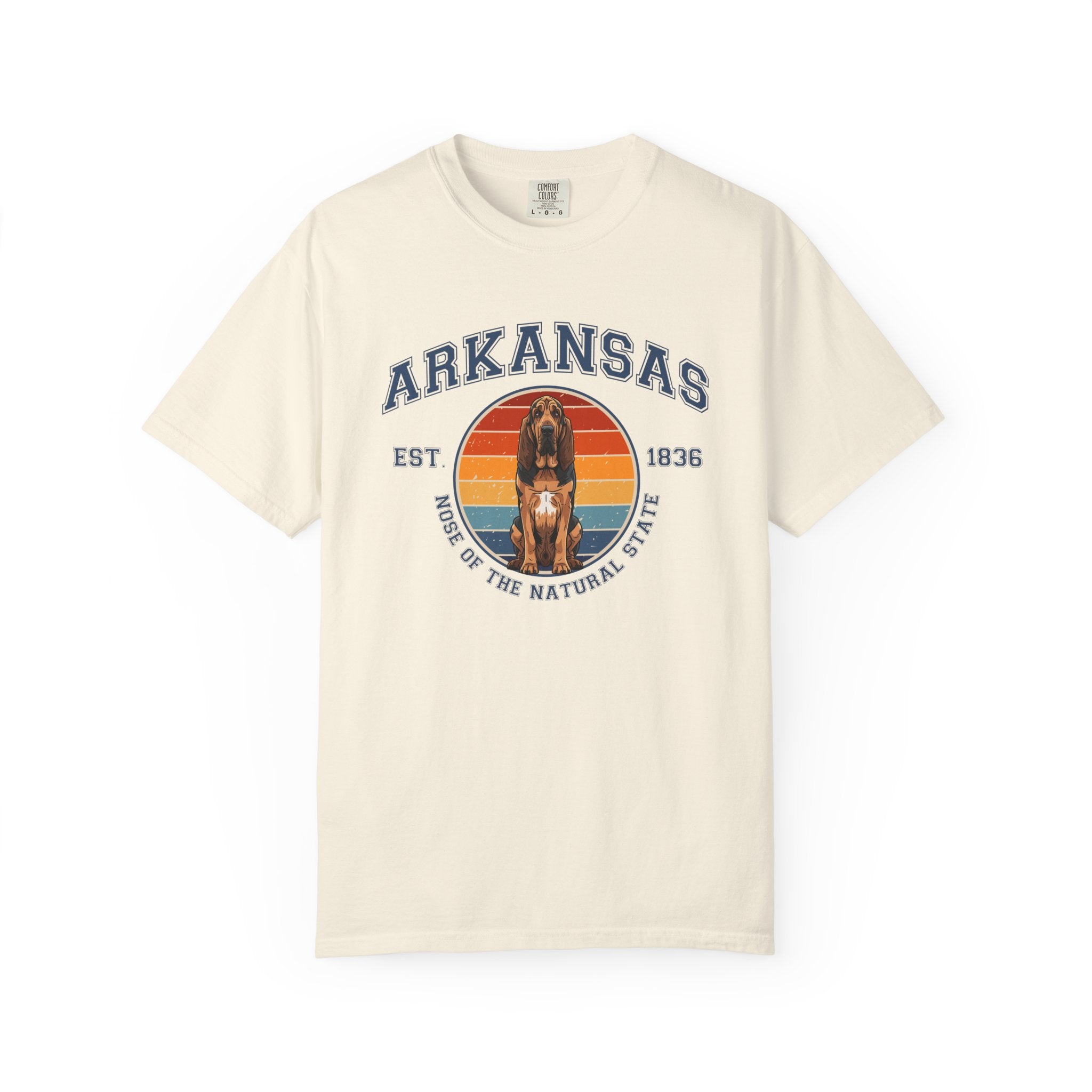 Arkansas Vintage State T-Shirt – Sunset Bloodhound
