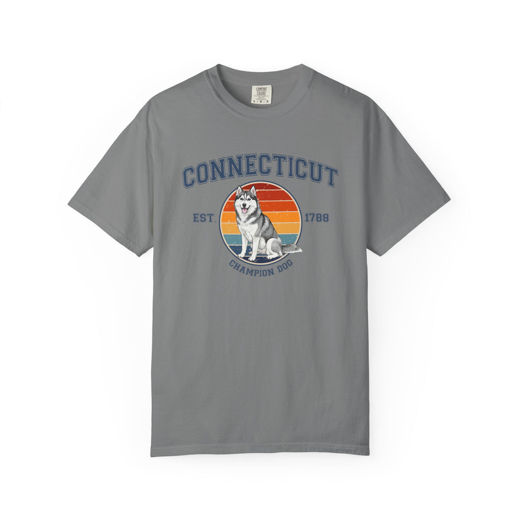 Connecticut Vintage State T-Shirt – Sunset Husky