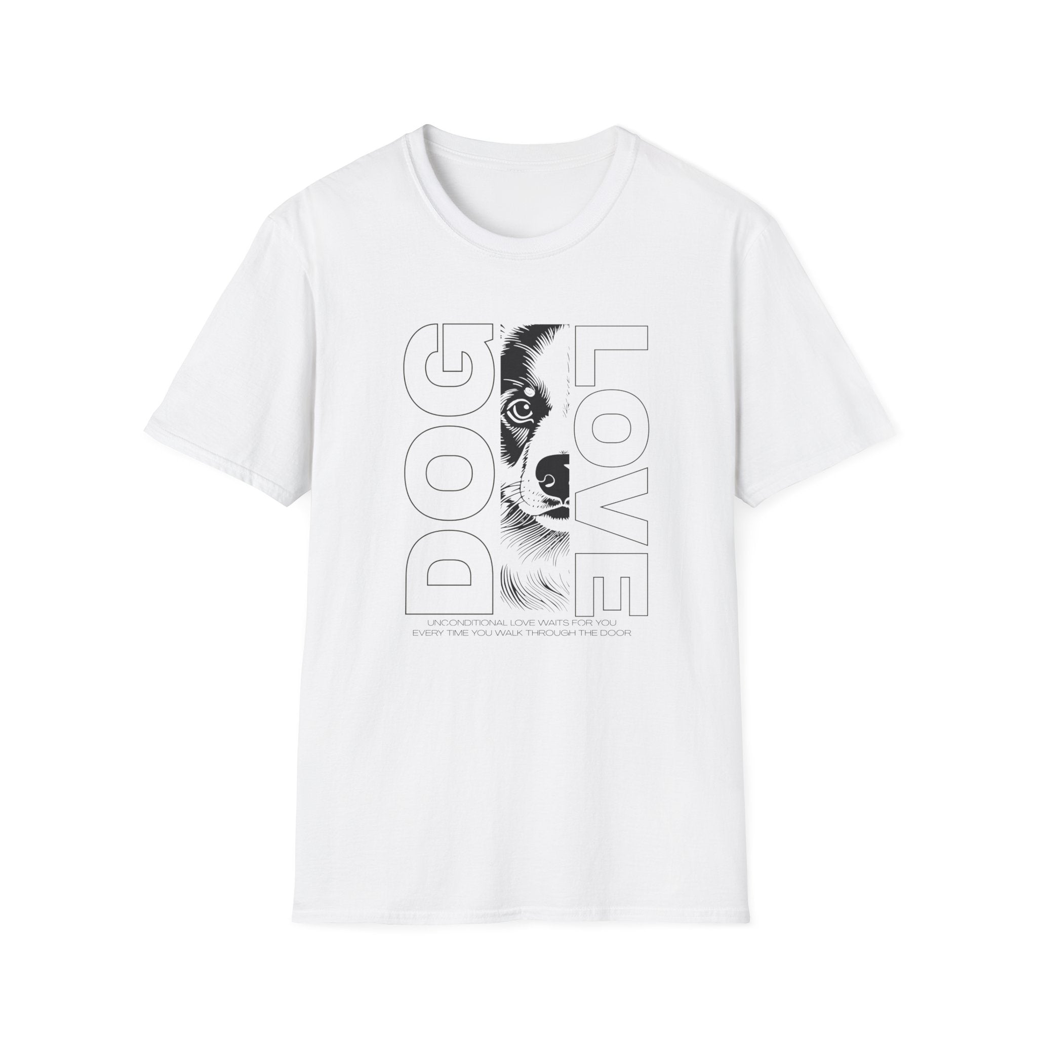 Dog Love Graphic T-Shirt — Minimalist Corgi Portrait