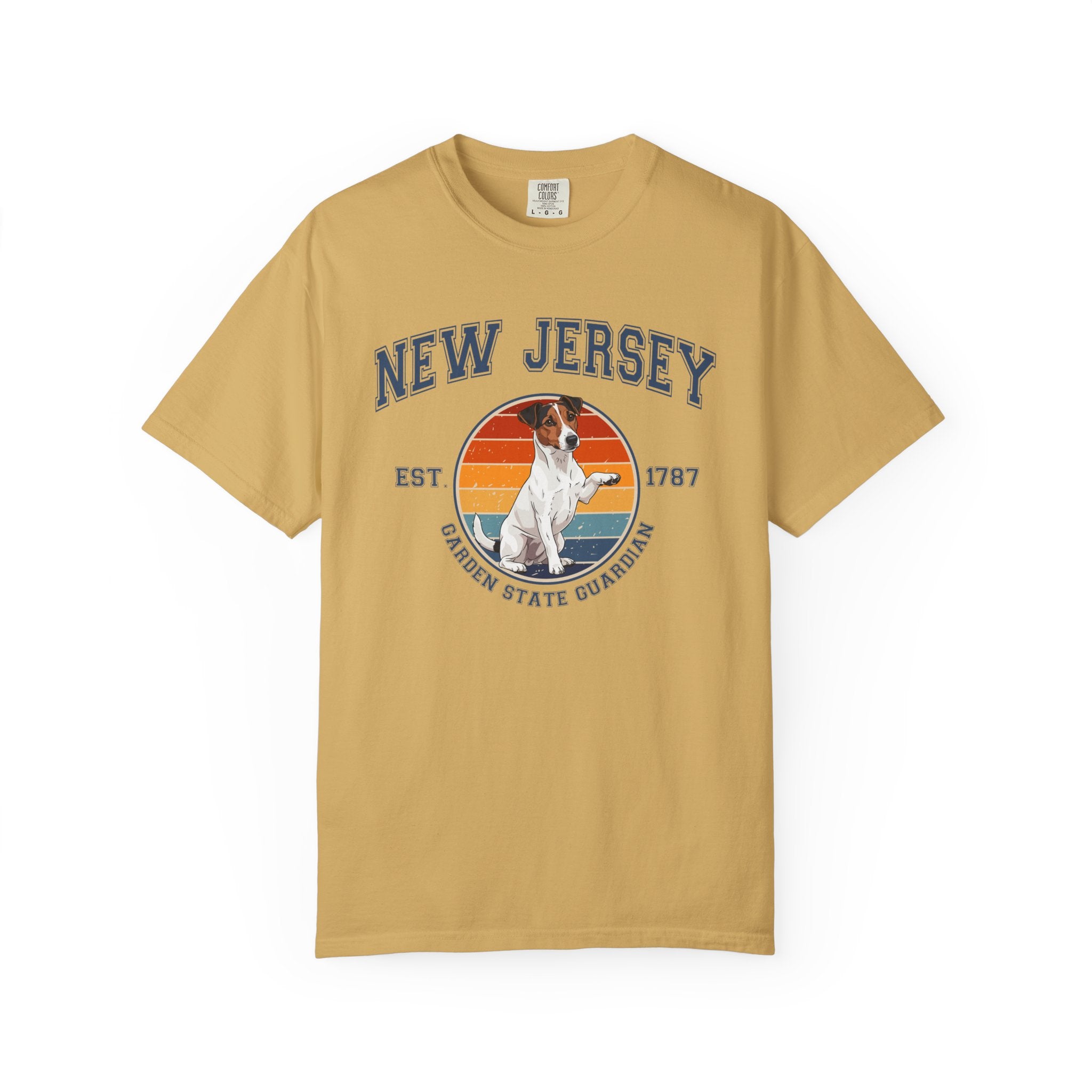 New Jersey Vintage State T-Shirt – Sunset Jack Russell Terrier