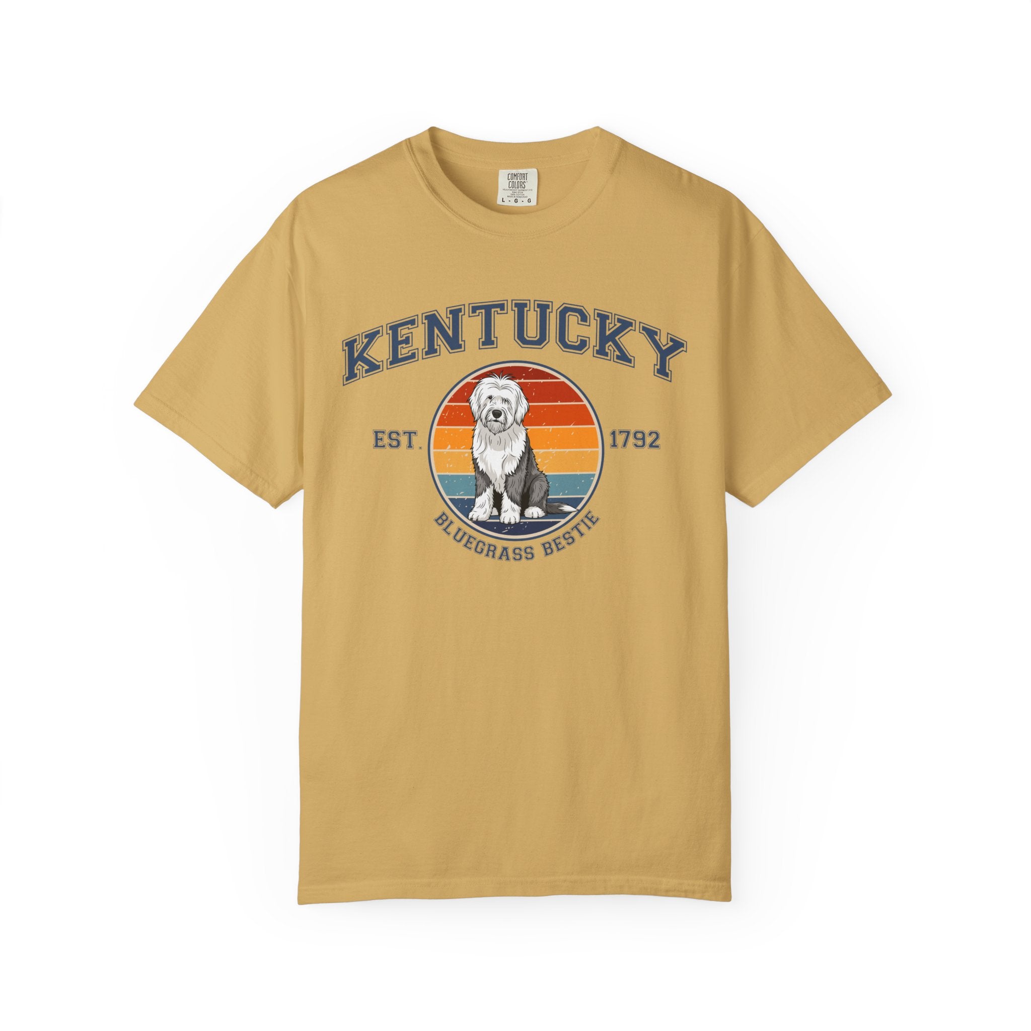 Kentucky Vintage State T-Shirt – Sunset Old English Sheepdog