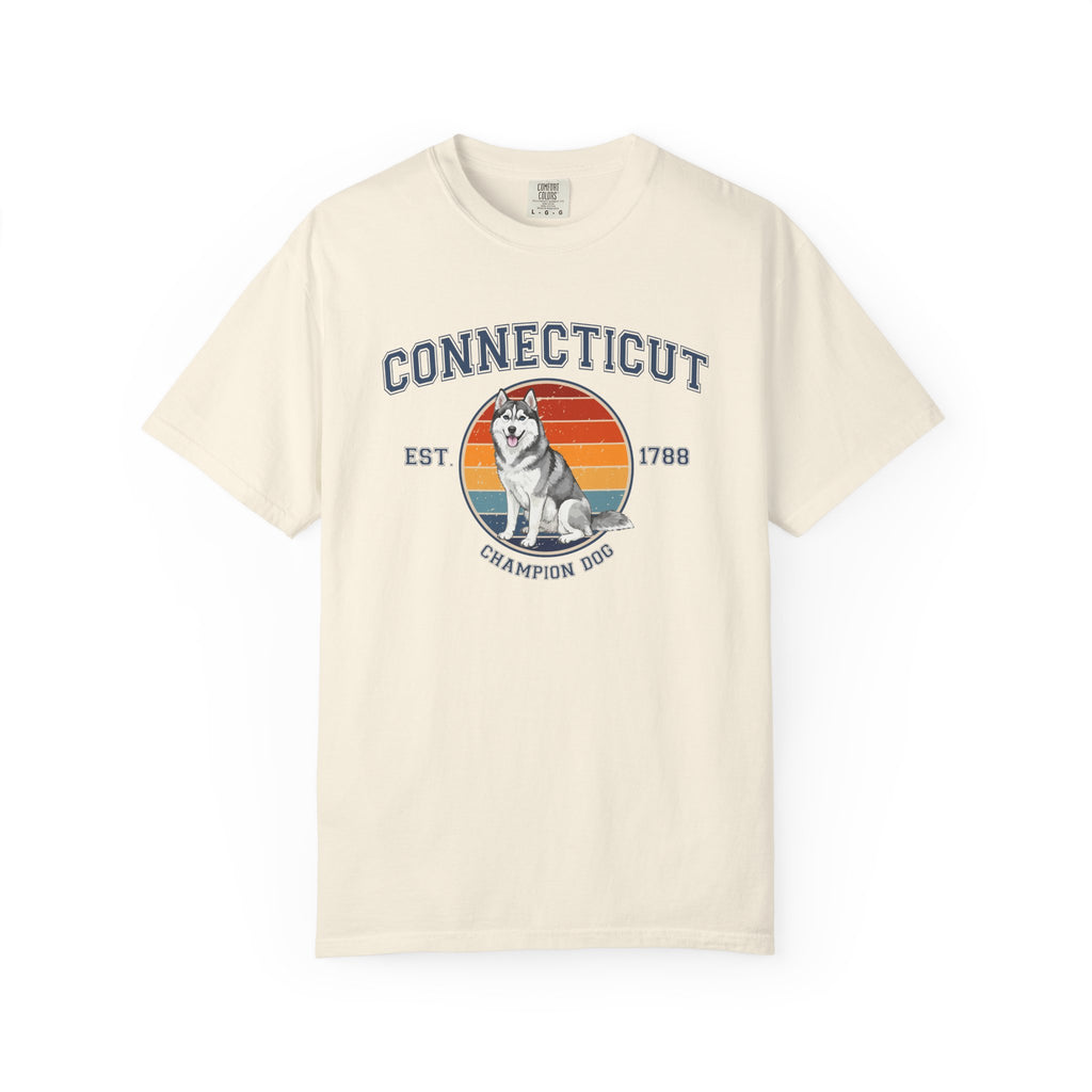 Connecticut Vintage State T-Shirt – Sunset Husky