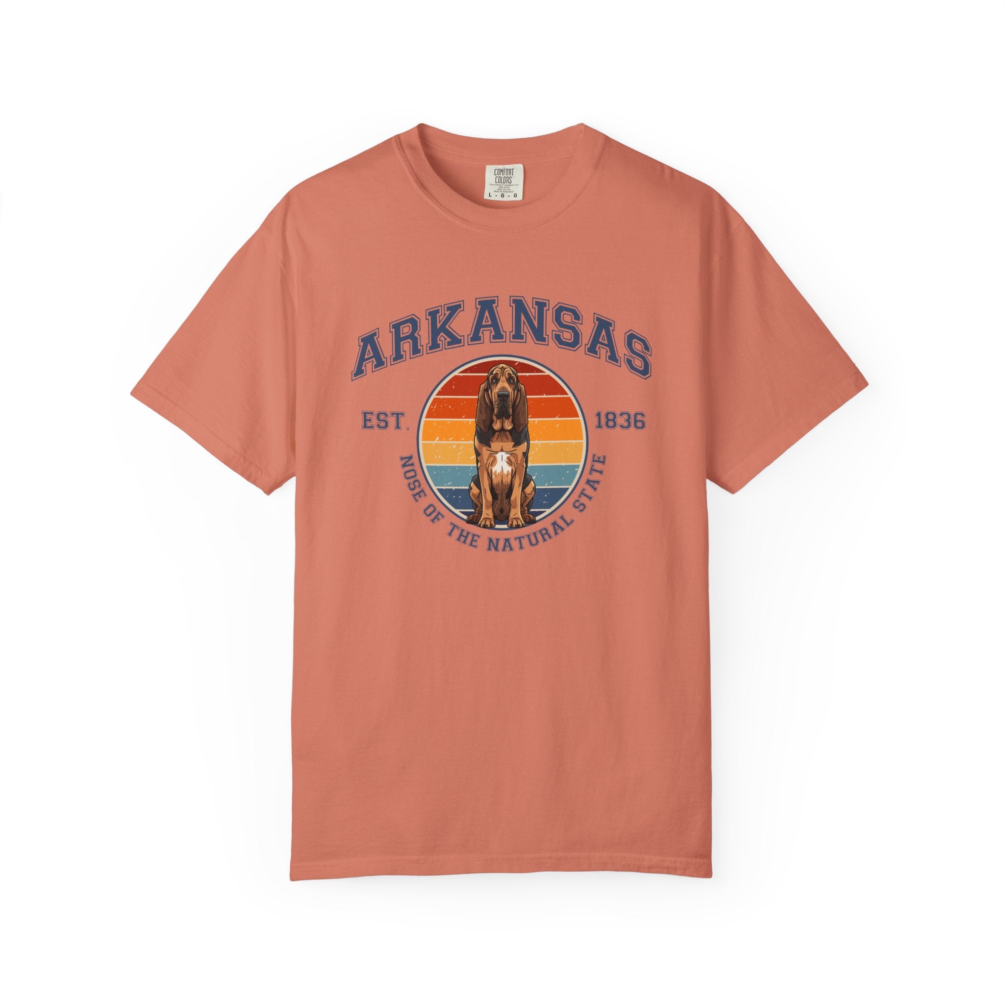 Arkansas Vintage State T-Shirt – Sunset Bloodhound