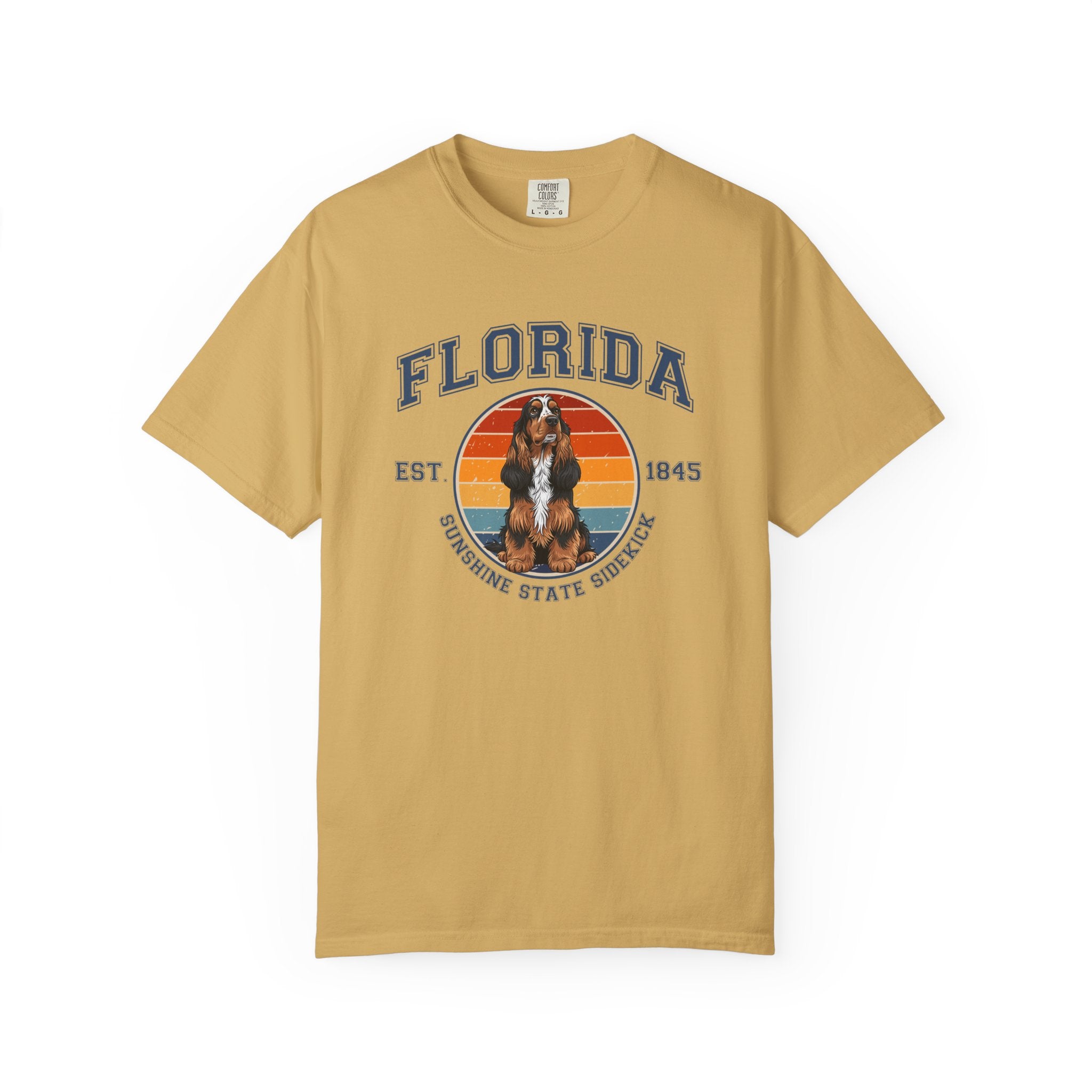 Florida Vintage State T-Shirt – Sunset Cocker Spaniel