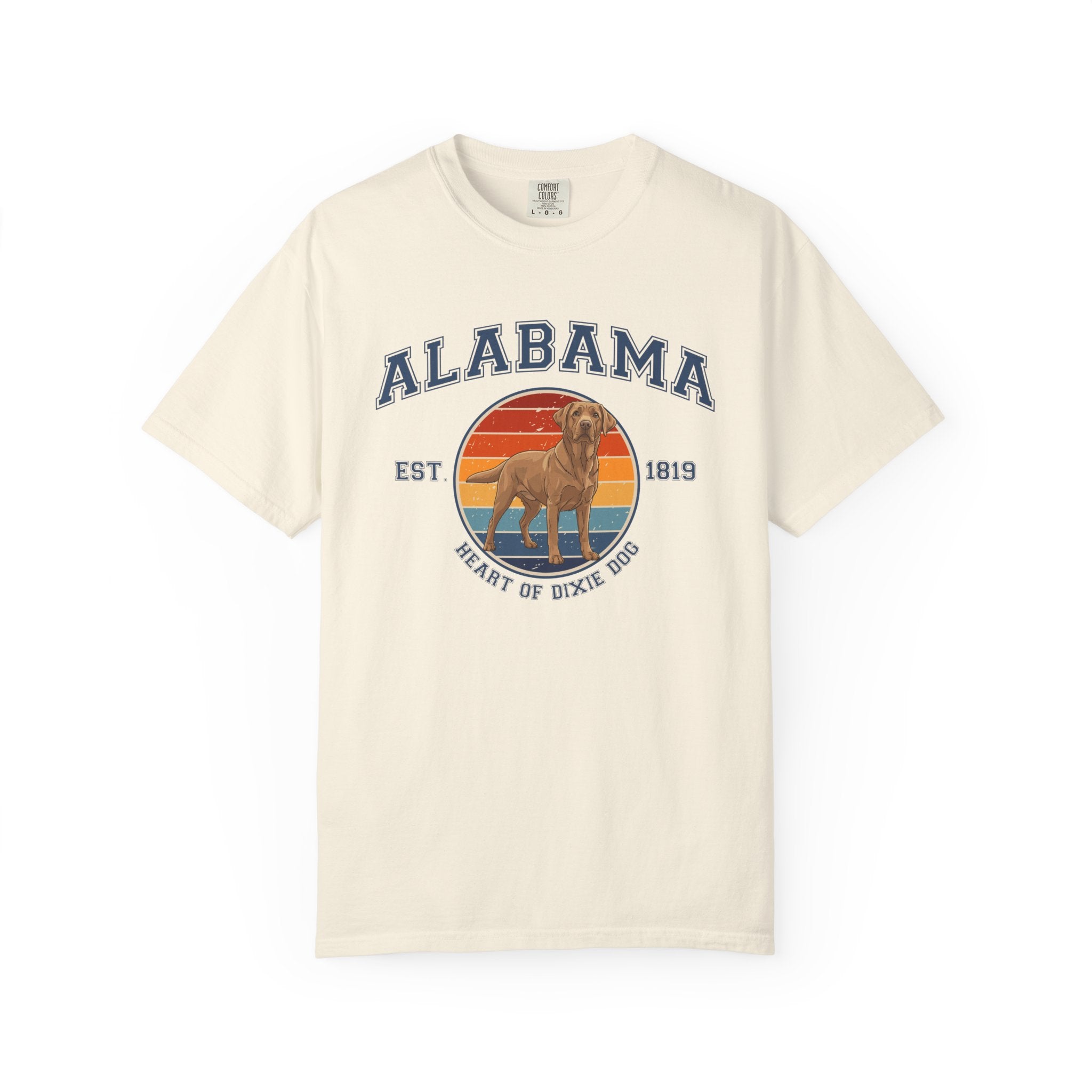 Alabama Vintage State T-Shirt – Sunset Labrador