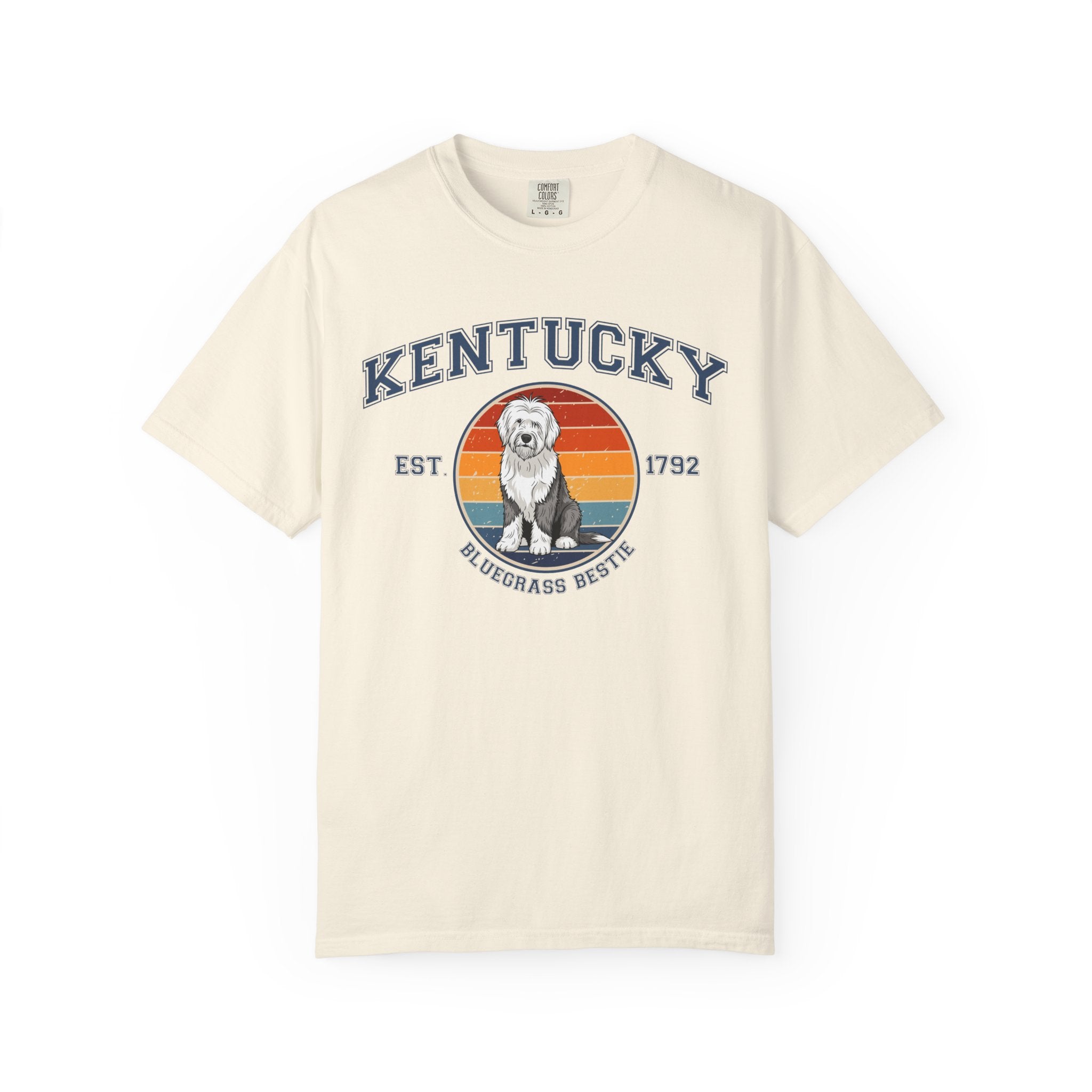 Kentucky Vintage State T-Shirt – Sunset Old English Sheepdog