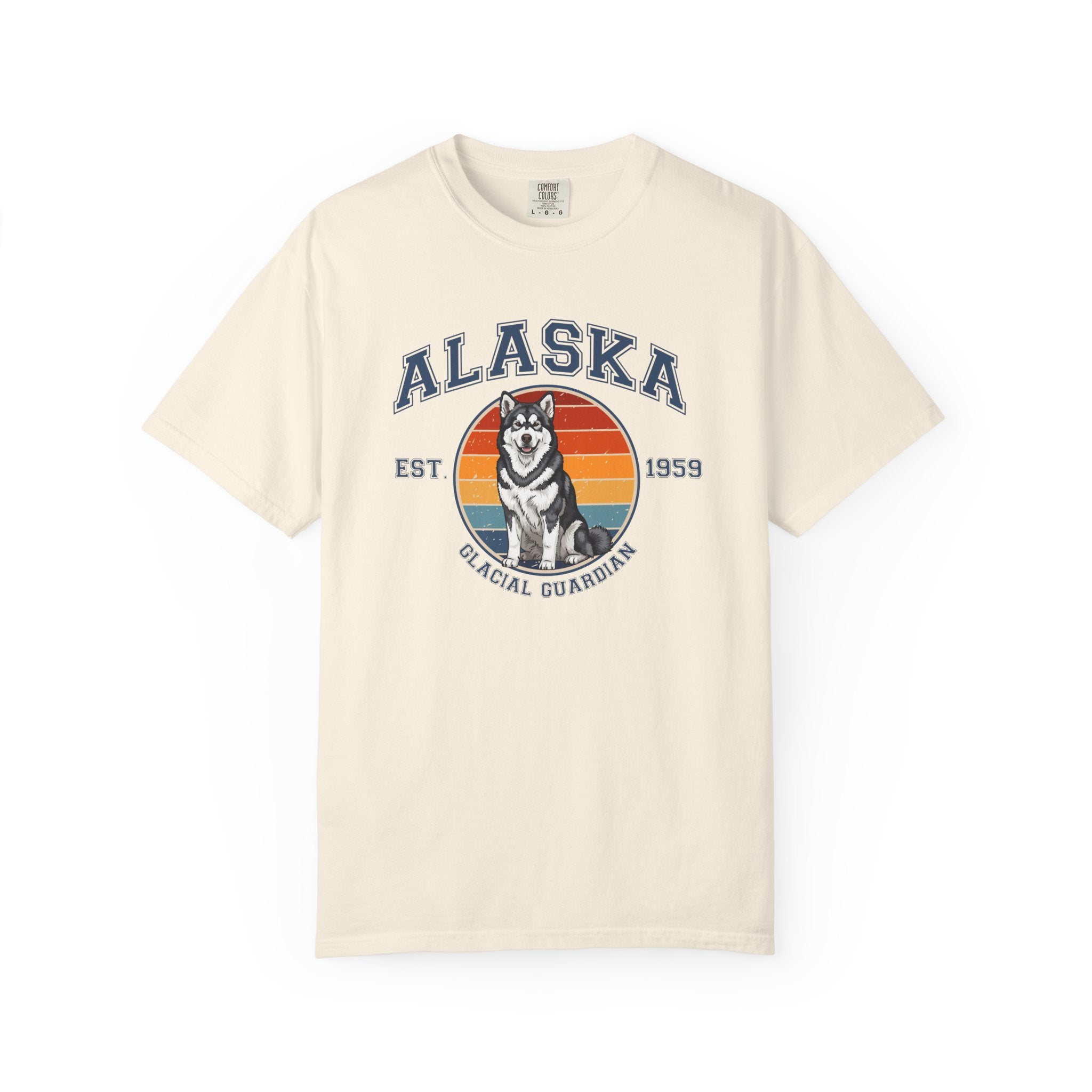 Alaska Vintage State T-Shirt – Sunset Alaskan Malamute