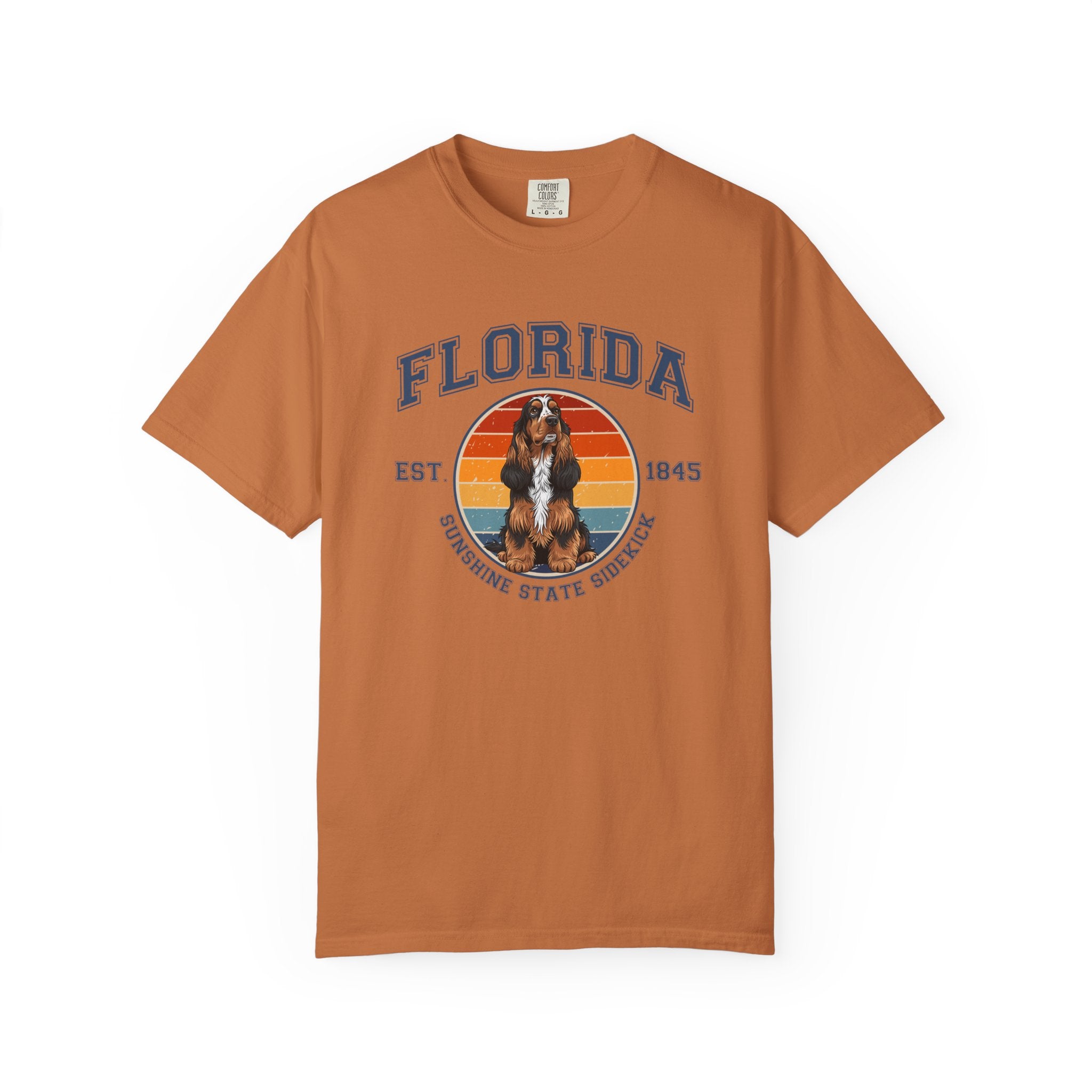 Florida Vintage State T-Shirt – Sunset Cocker Spaniel