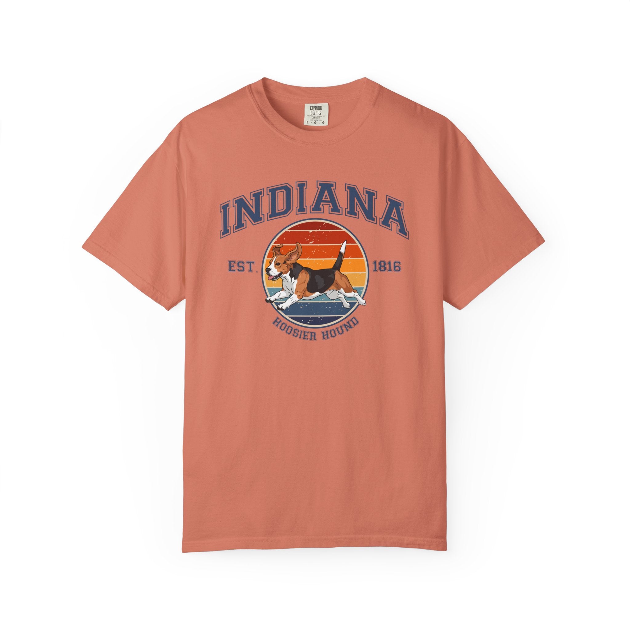 Indiana Vintage State T-Shirt – Sunset Beagle