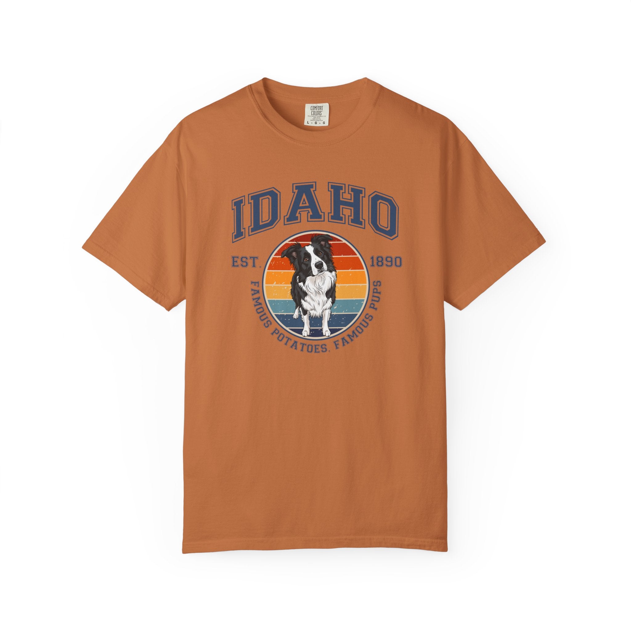 Idaho Vintage State T-Shirt – Sunset Border Collie