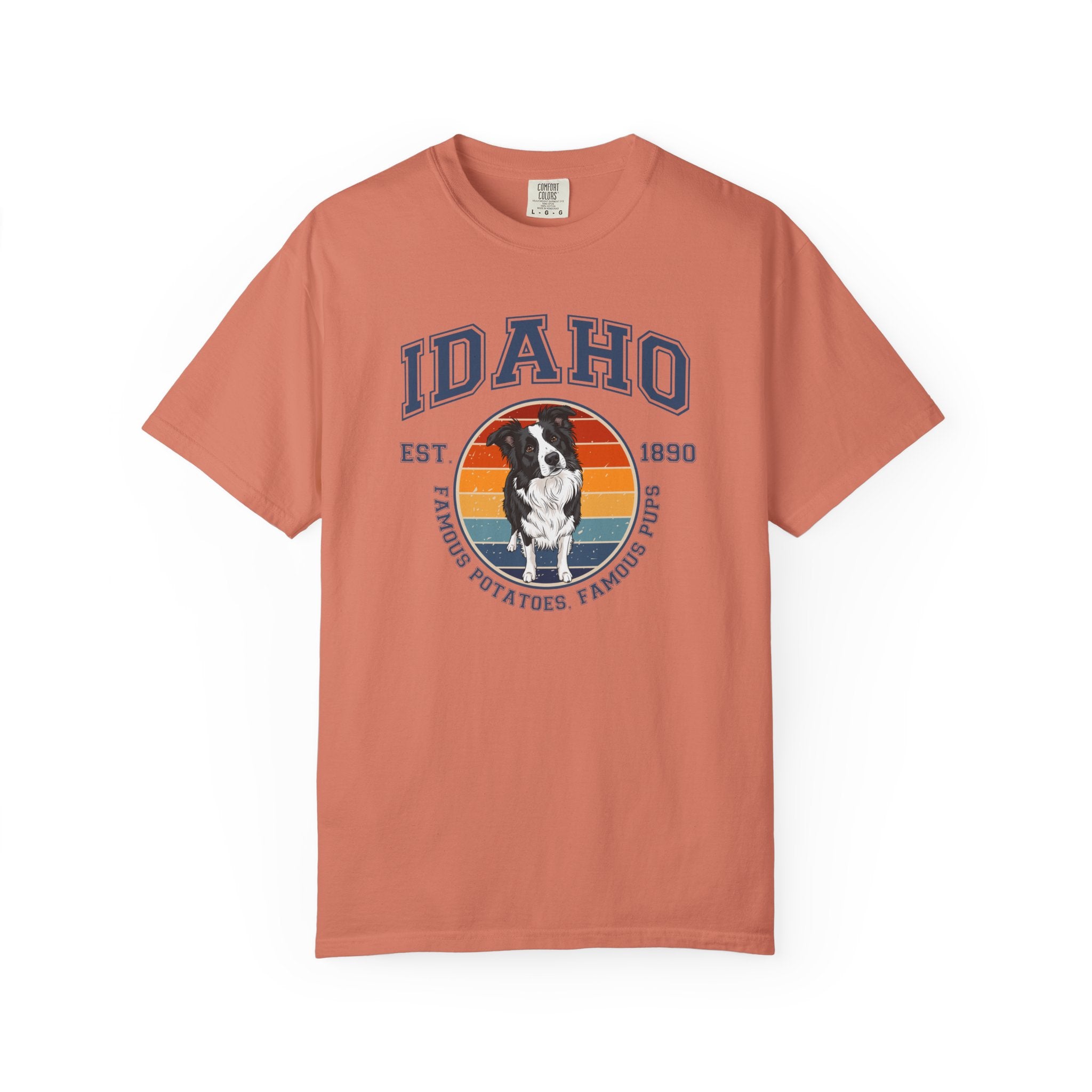 Idaho Vintage State T-Shirt – Sunset Border Collie