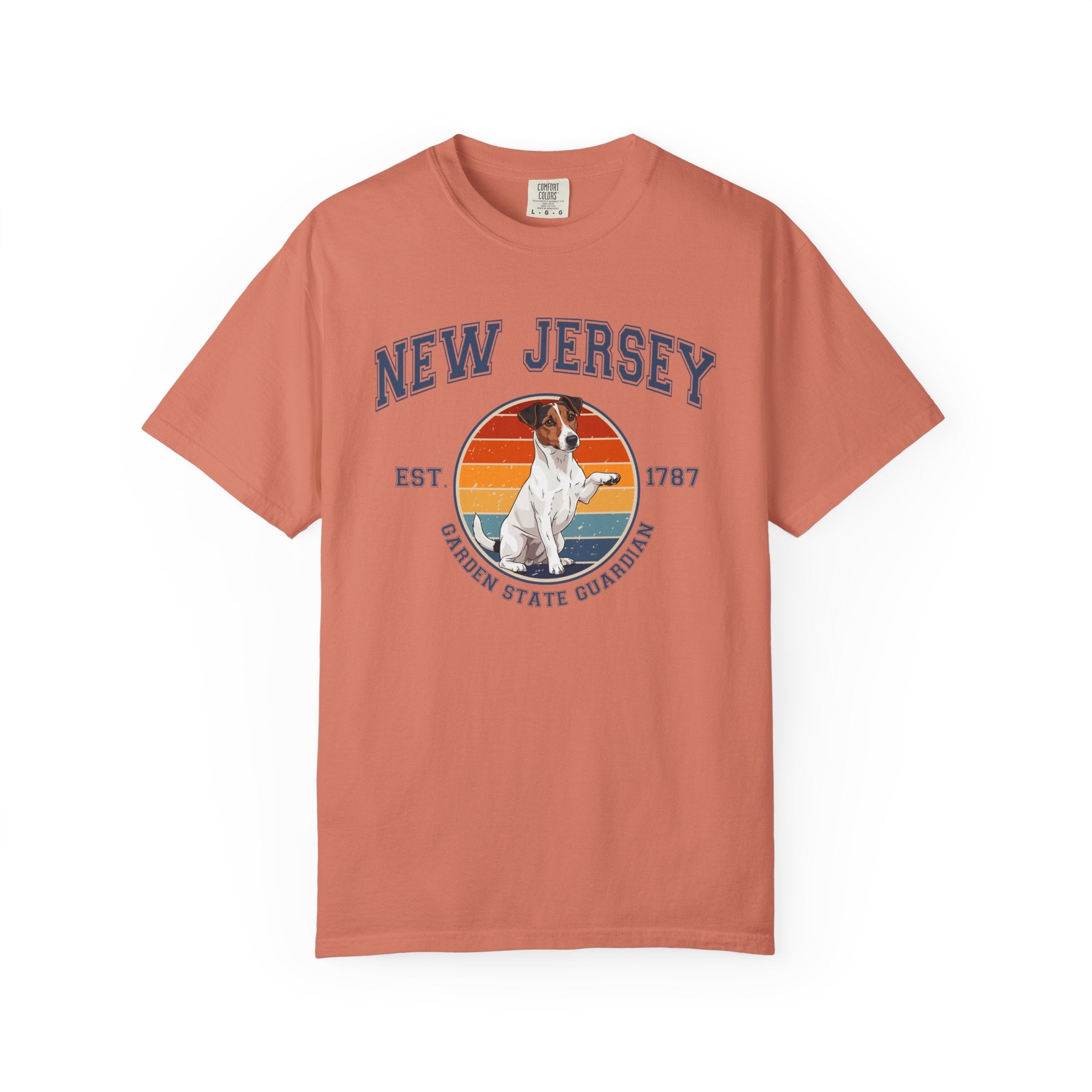 New Jersey Vintage State T-Shirt – Sunset Jack Russell Terrier