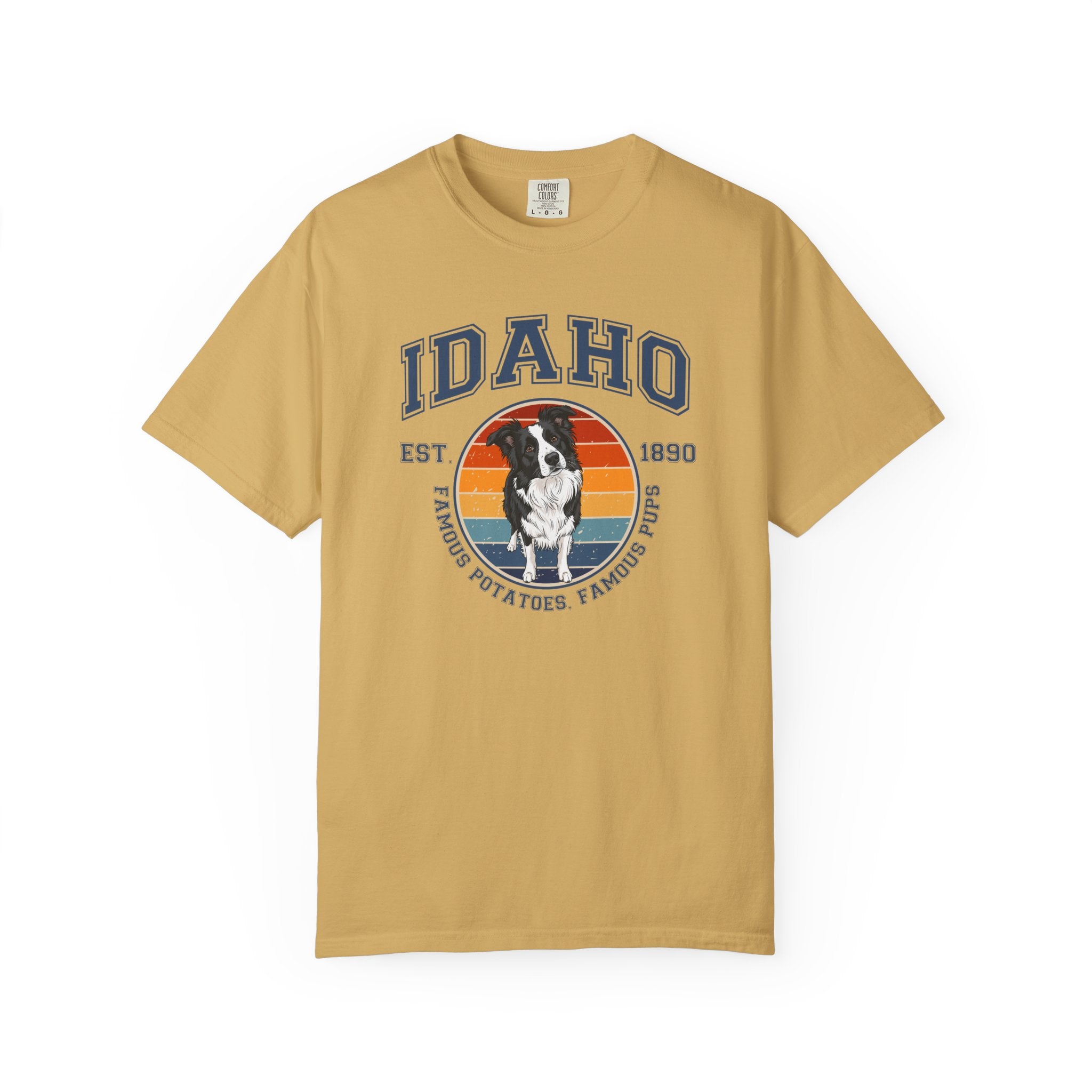 Idaho Vintage State T-Shirt – Sunset Border Collie