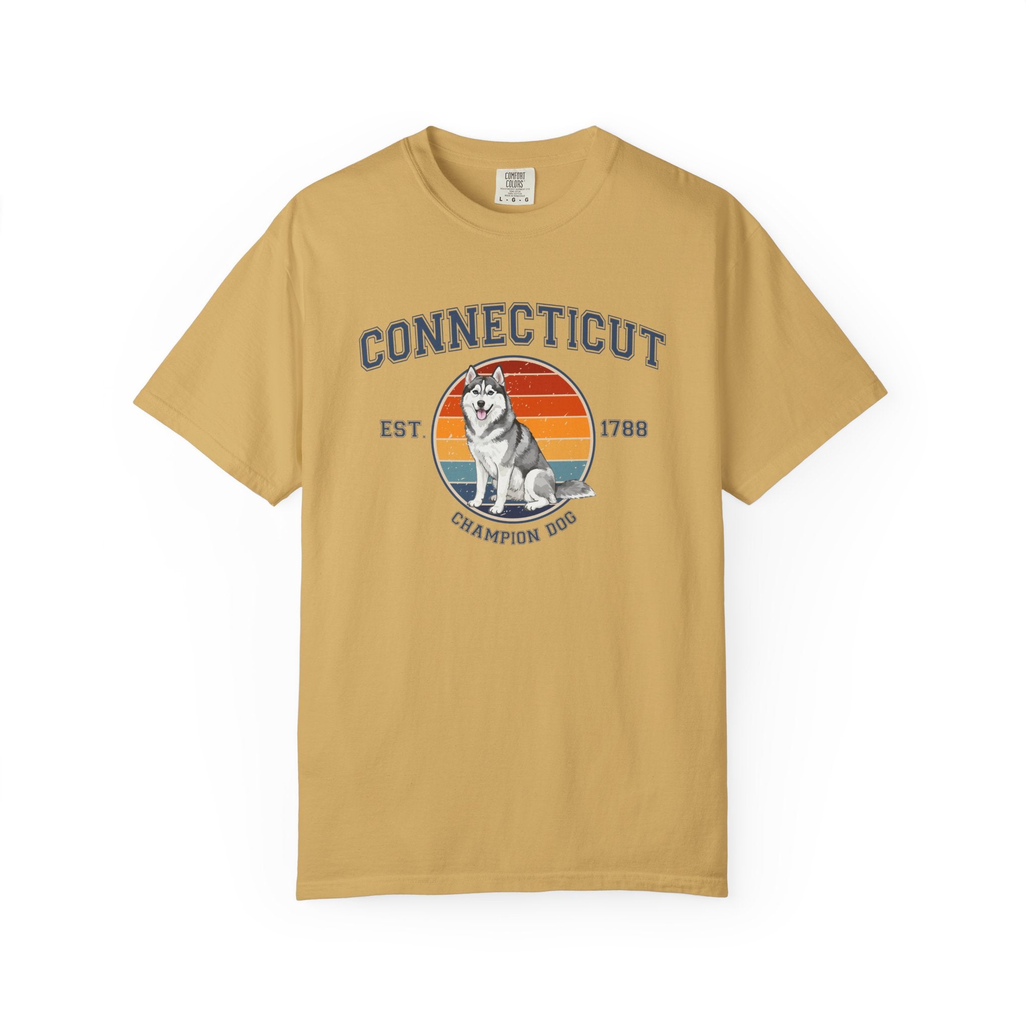Connecticut Vintage State T-Shirt – Sunset Husky