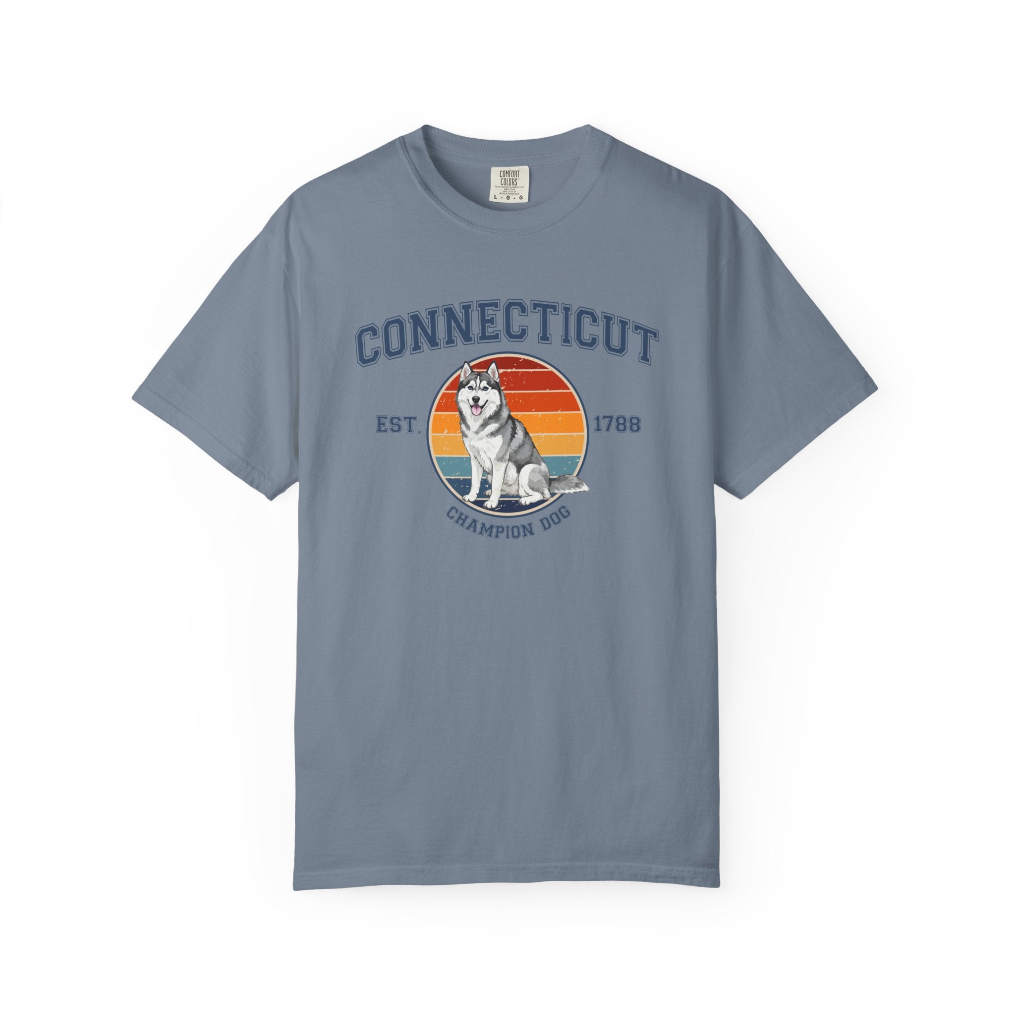 Connecticut Vintage State T-Shirt – Sunset Husky