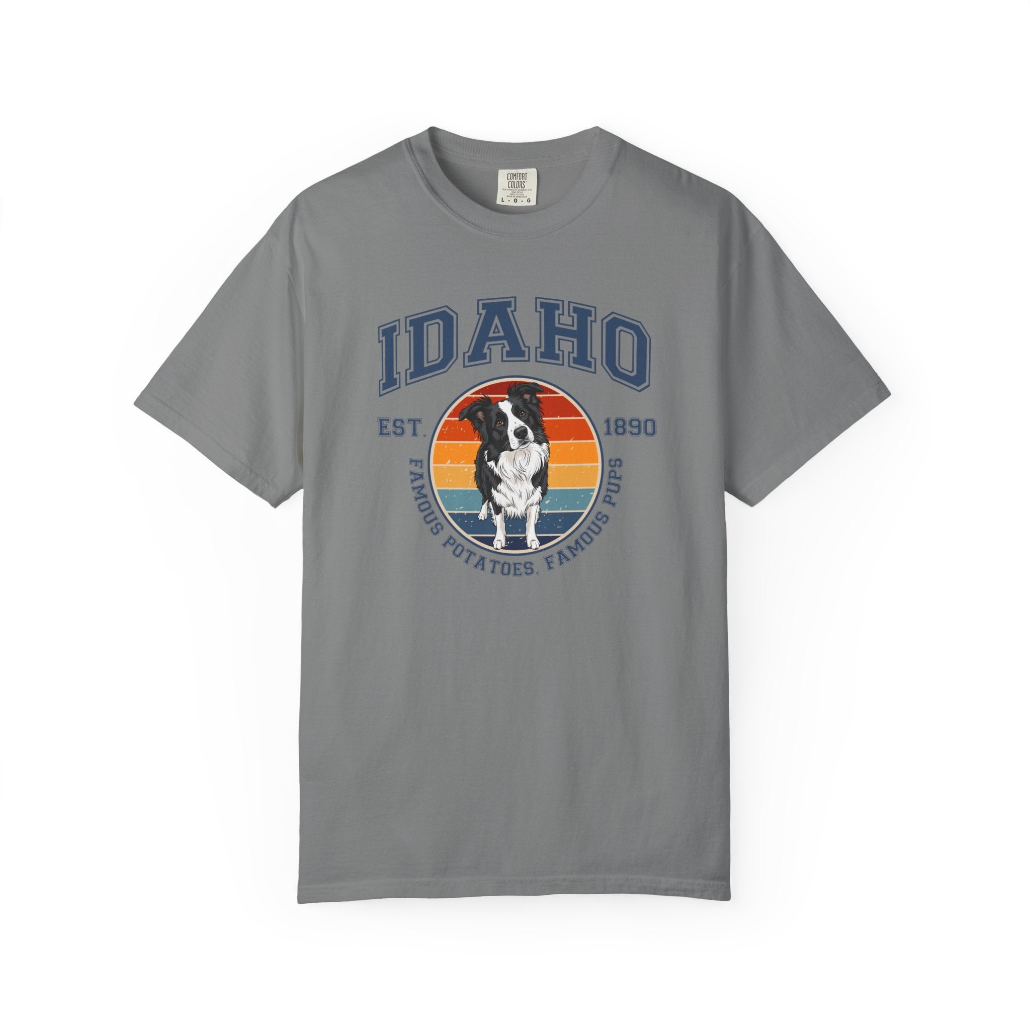 Idaho Vintage State T-Shirt – Sunset Border Collie