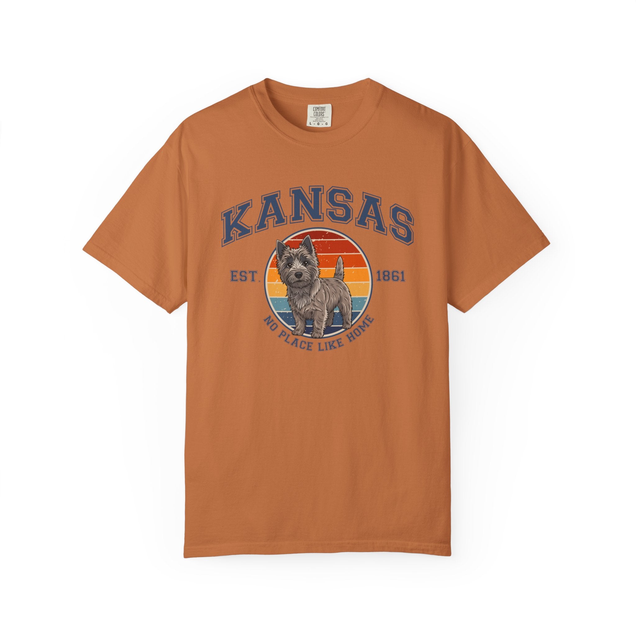 Kansas Vintage State T-Shirt – Sunset Cairn Terrier