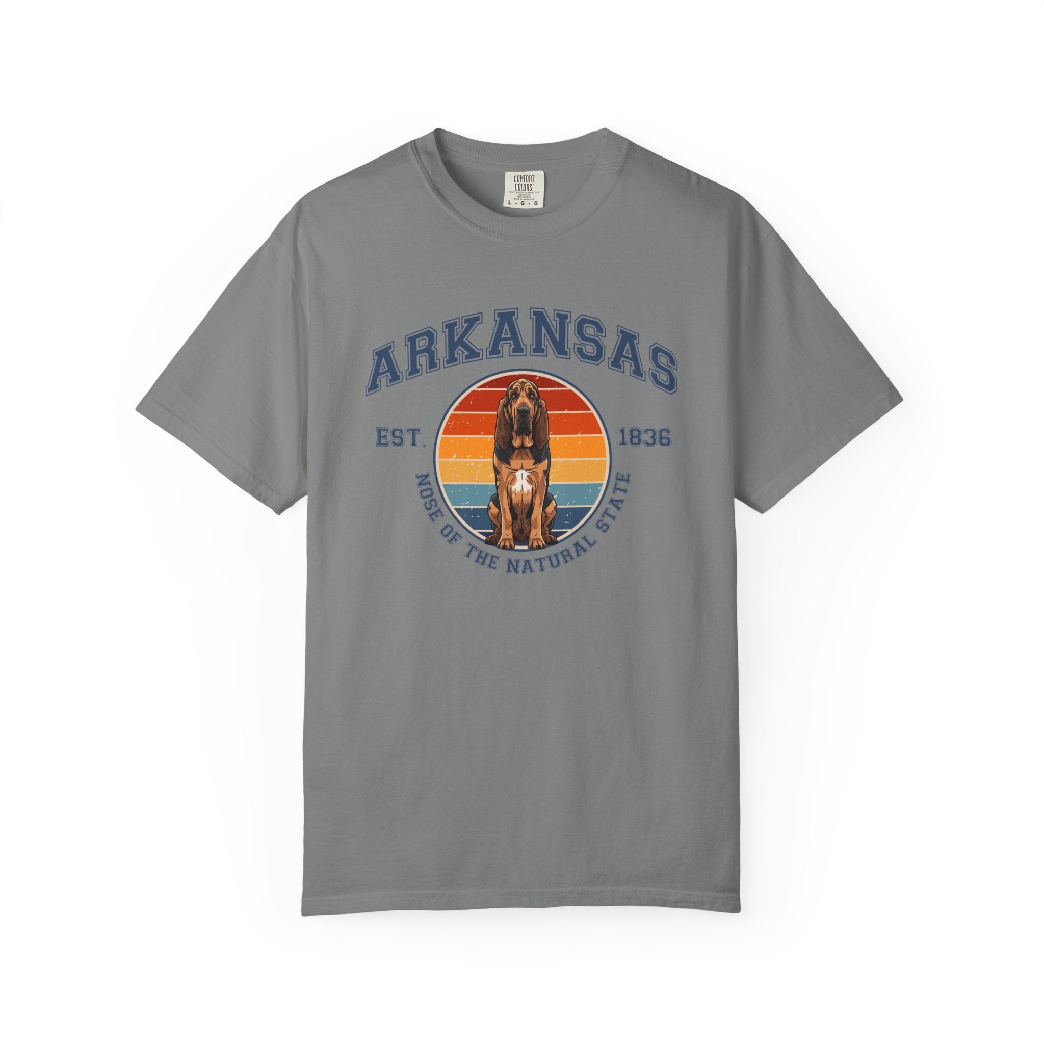 Arkansas Vintage State T-Shirt – Sunset Bloodhound