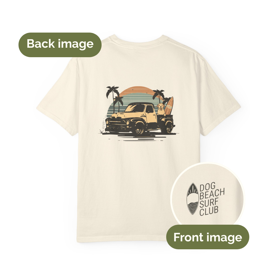 Retro Surf Truck and Dog T-shirt