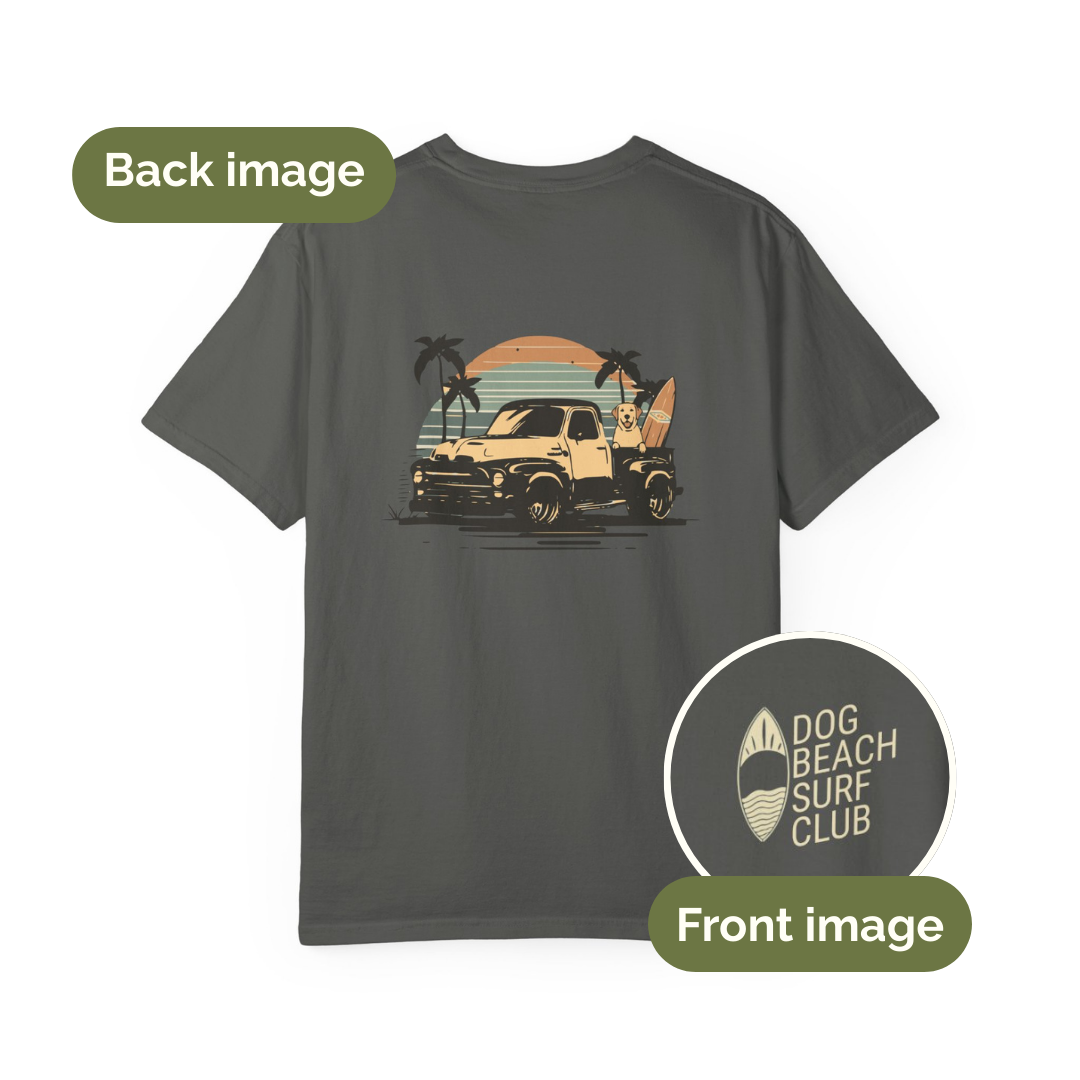 Retro Surf Truck and Dog T-shirt