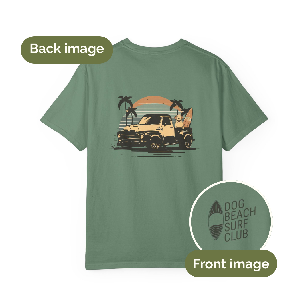 Retro Surf Truck and Dog T-shirt