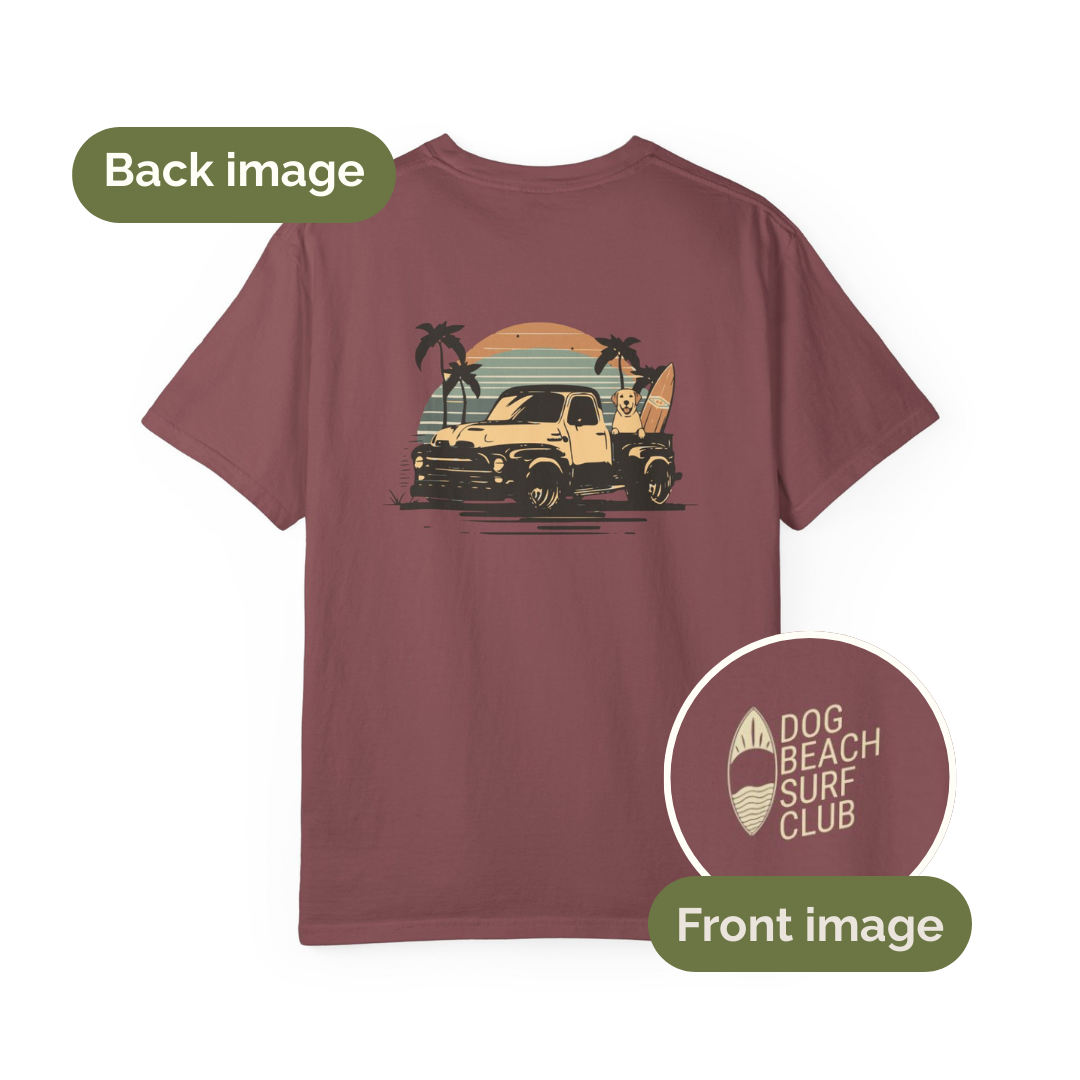 Retro Surf Truck and Dog T-shirt