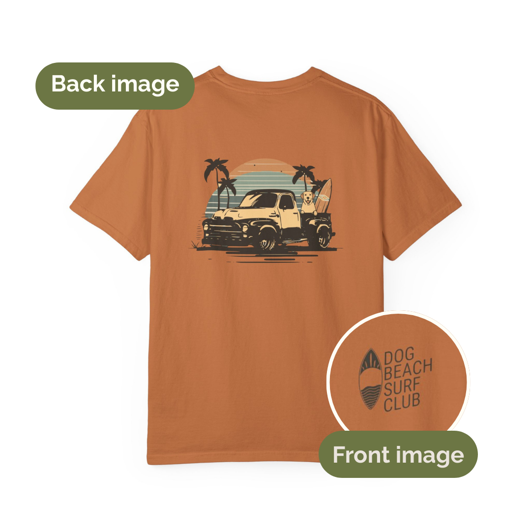 Retro Surf Truck and Dog T-shirt