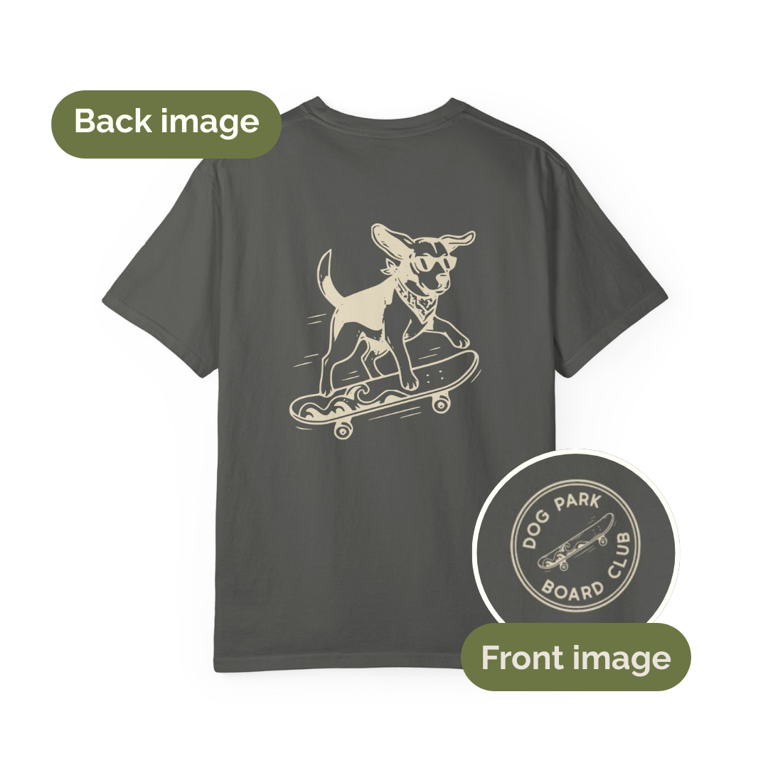 Dog Park Board Club - Skateboarding Beagle T-shirt