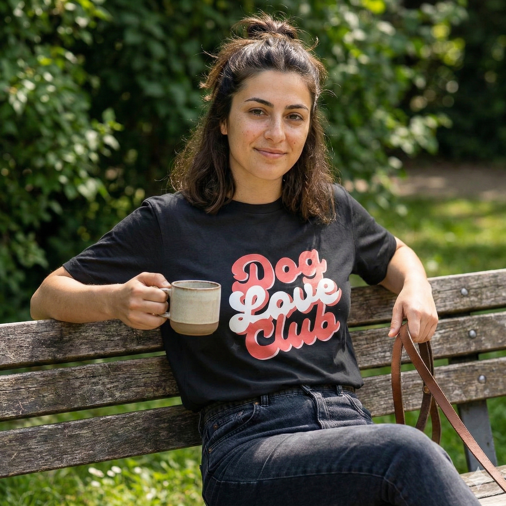 Dog Love Club Retro Graphic T-shirt