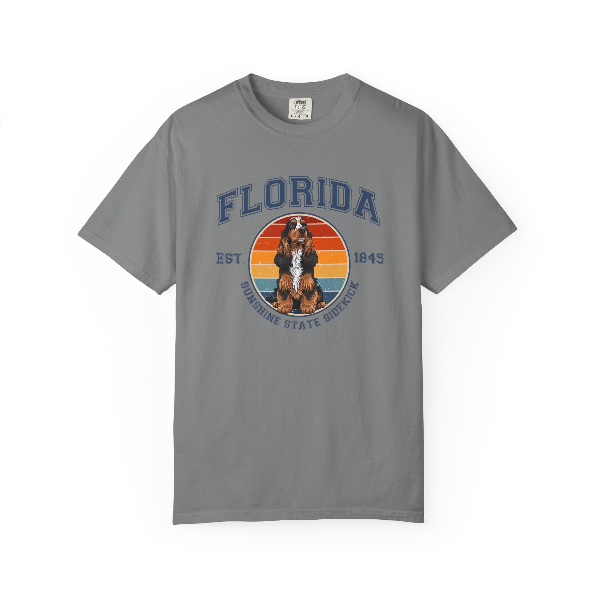Florida Vintage State T-Shirt – Sunset Cocker Spaniel