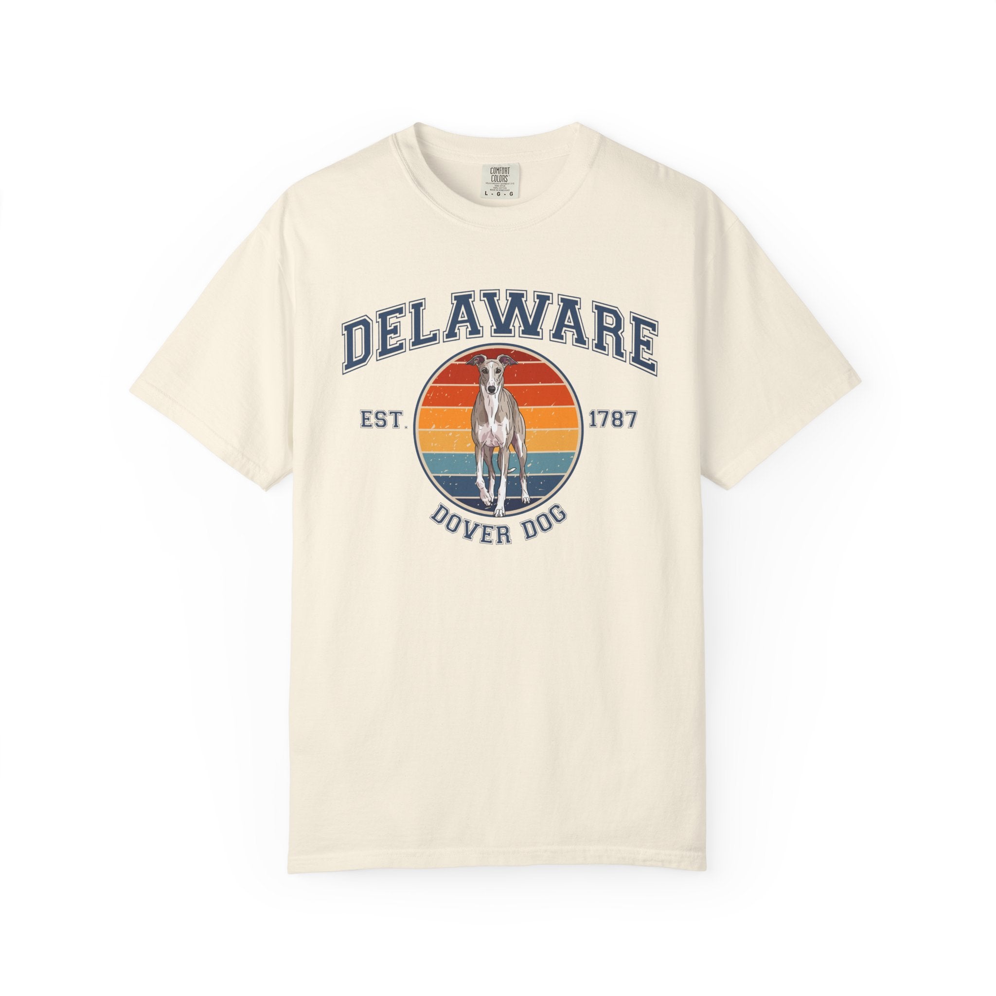 Delaware Vintage State T-Shirt – Sunset Greyhound
