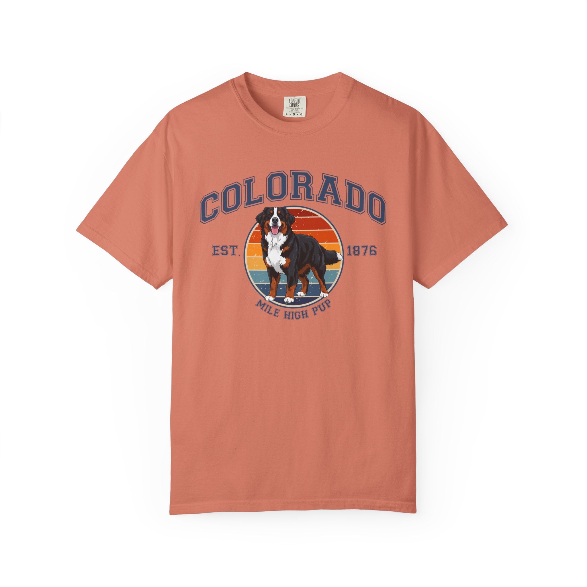 Colorado Vintage State T-Shirt – Sunset Bernese Mountain Dog