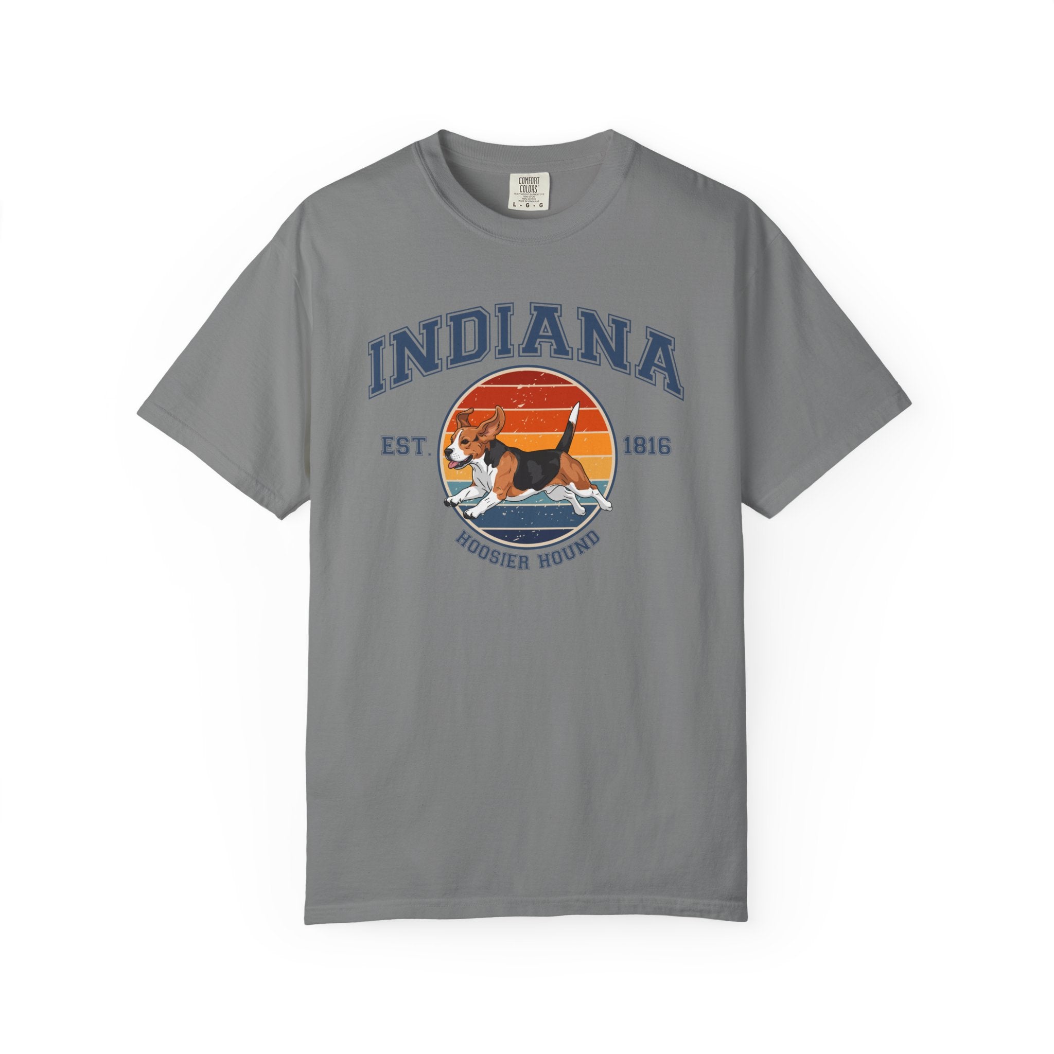 Indiana Vintage State T-Shirt – Sunset Beagle
