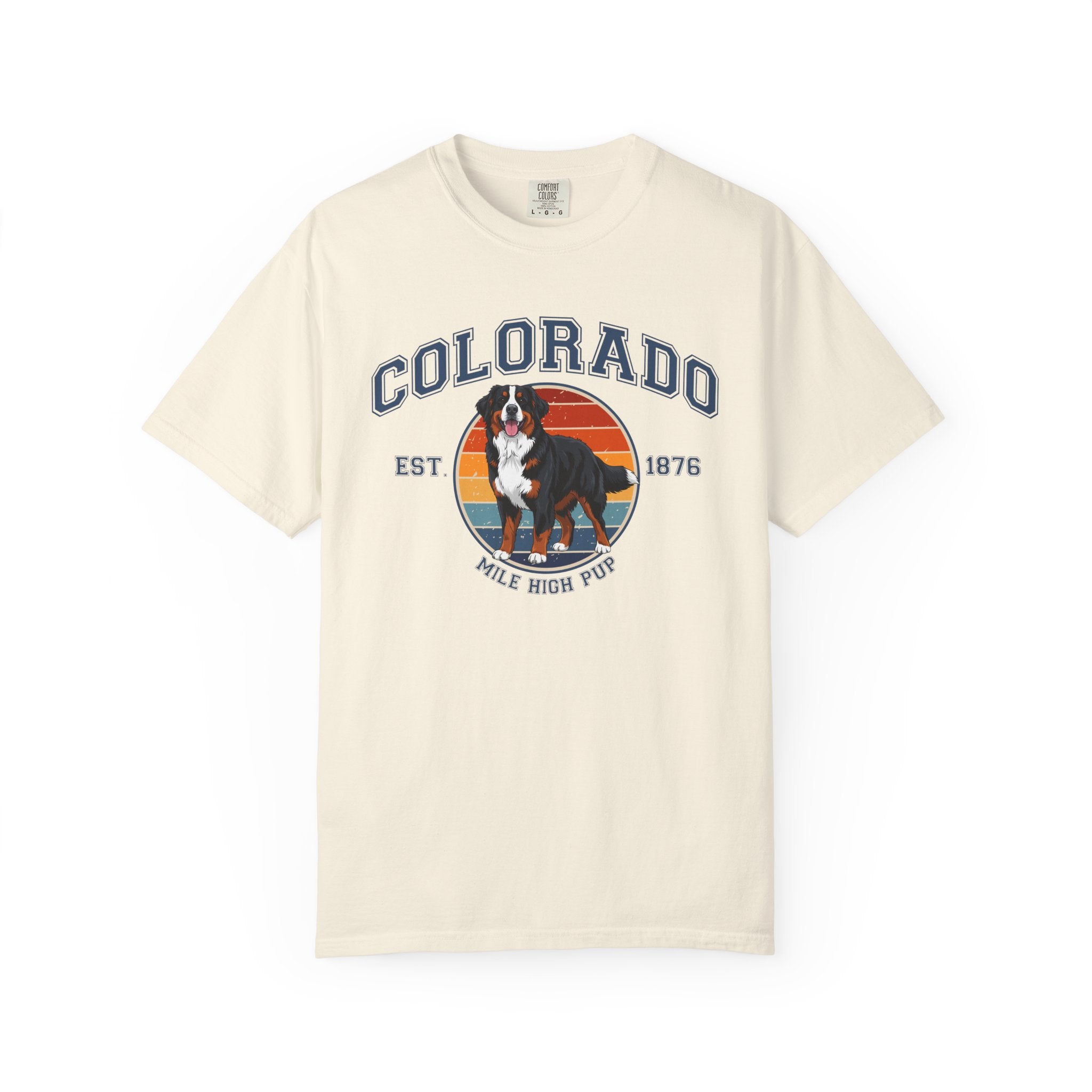 Colorado Vintage State T-Shirt – Sunset Bernese Mountain Dog