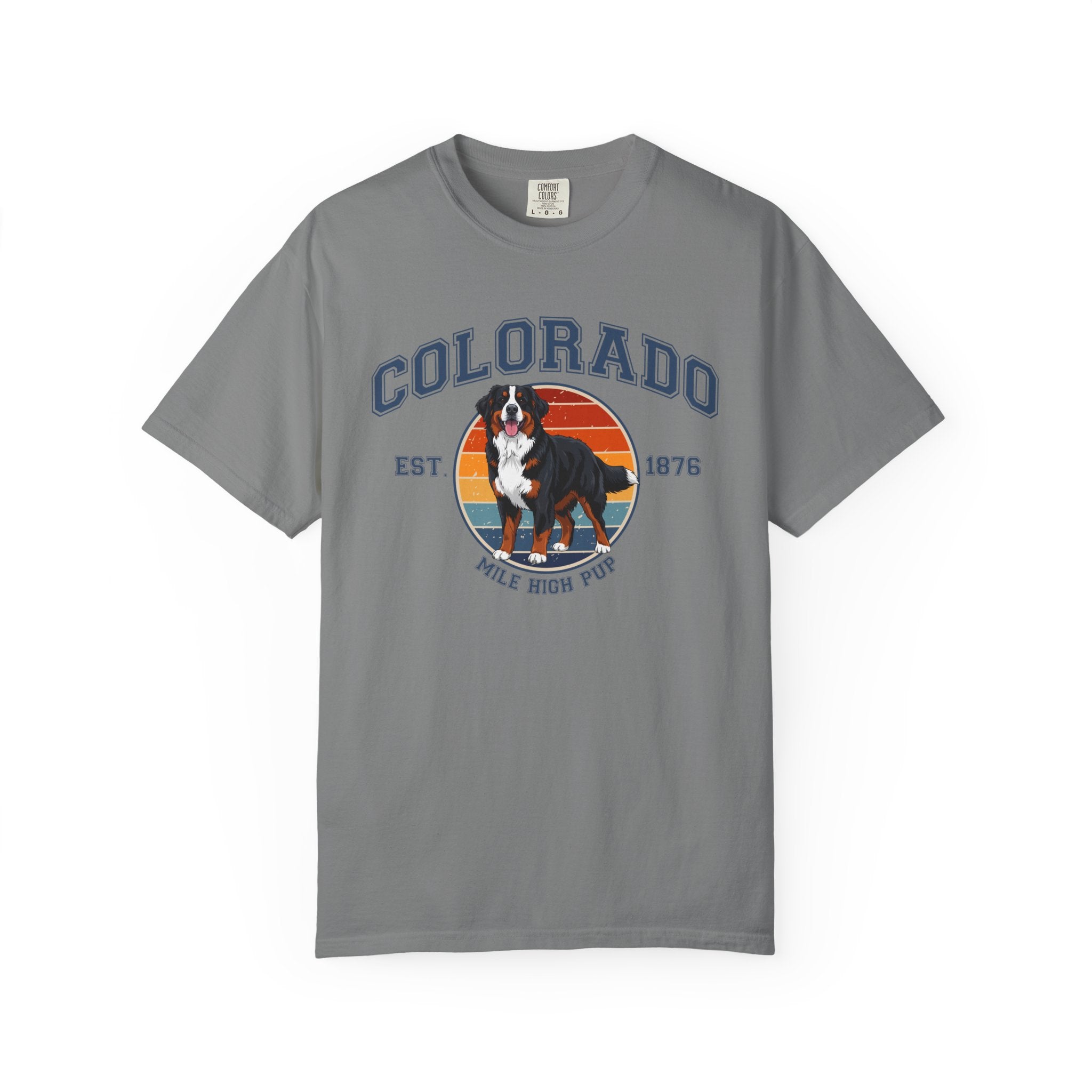Colorado Vintage State T-Shirt – Sunset Bernese Mountain Dog