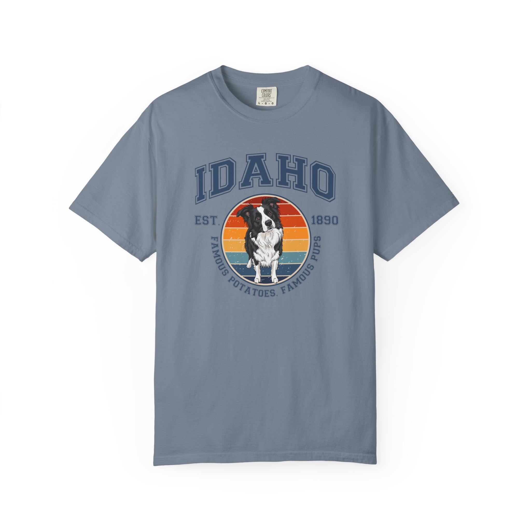 Idaho Vintage State T-Shirt – Sunset Border Collie
