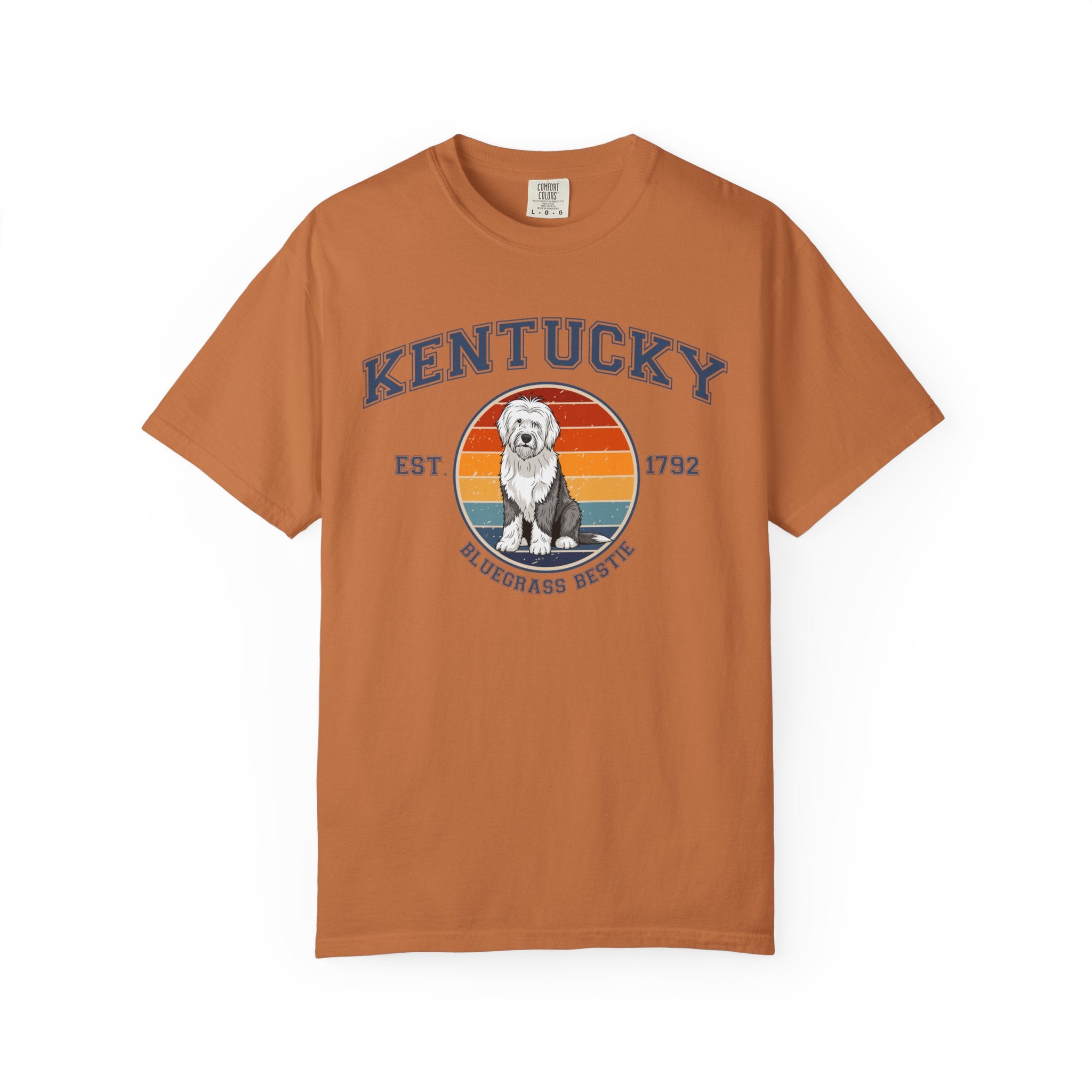 Kentucky Vintage State T-Shirt – Sunset Old English Sheepdog