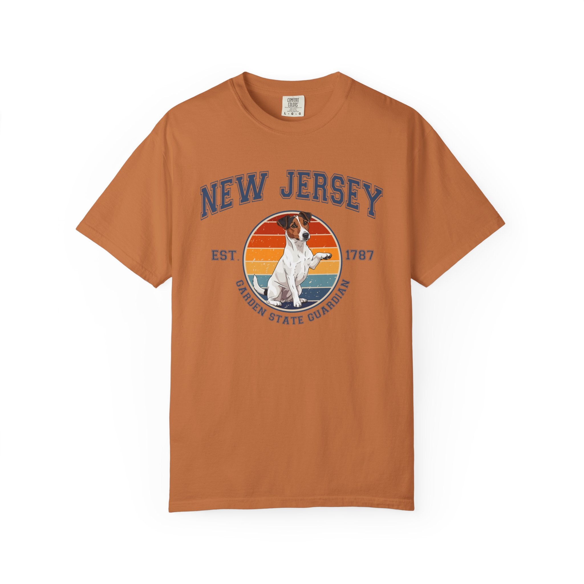 New Jersey Vintage State T-Shirt – Sunset Jack Russell Terrier