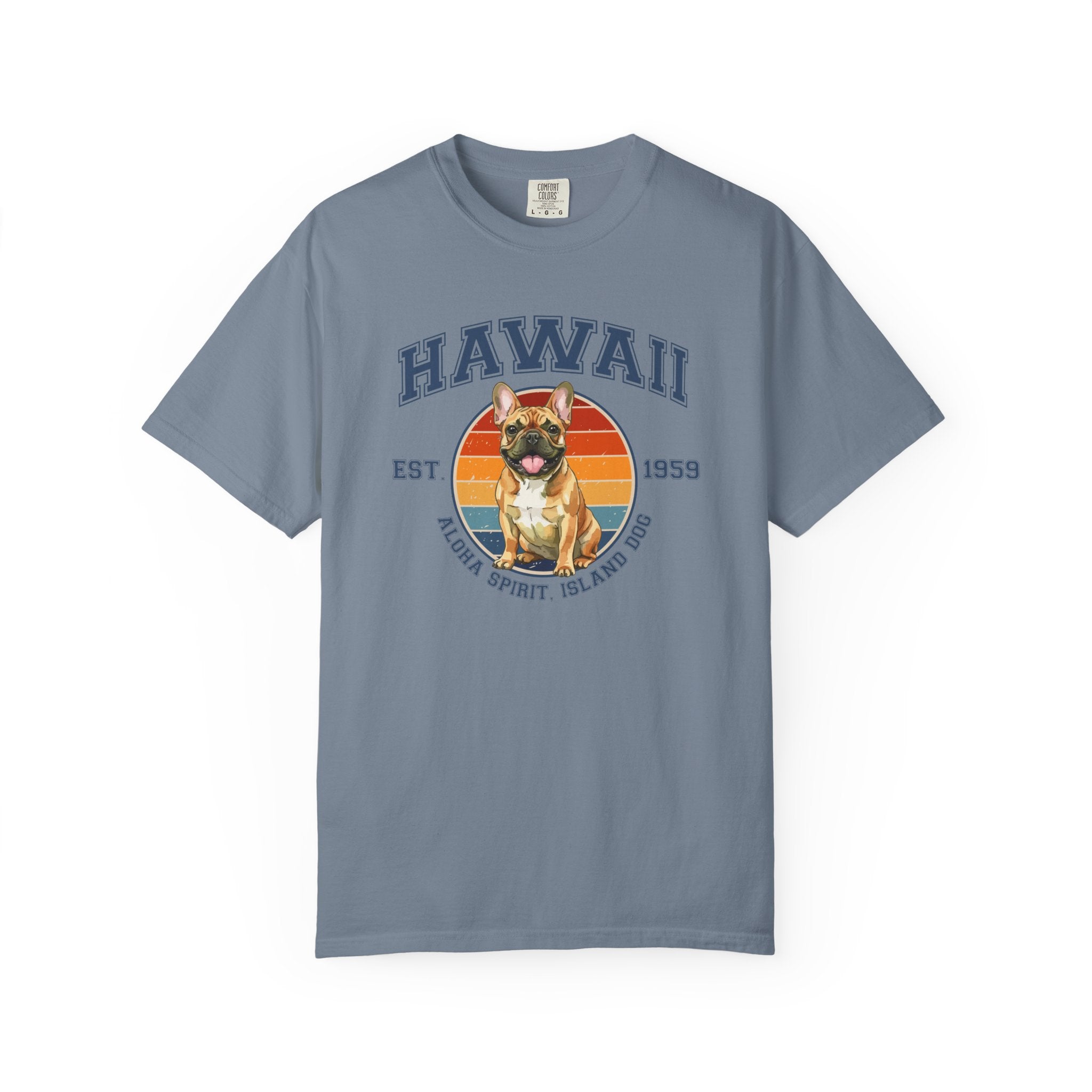 Hawaii Vintage State T-Shirt – Sunset French Bulldog