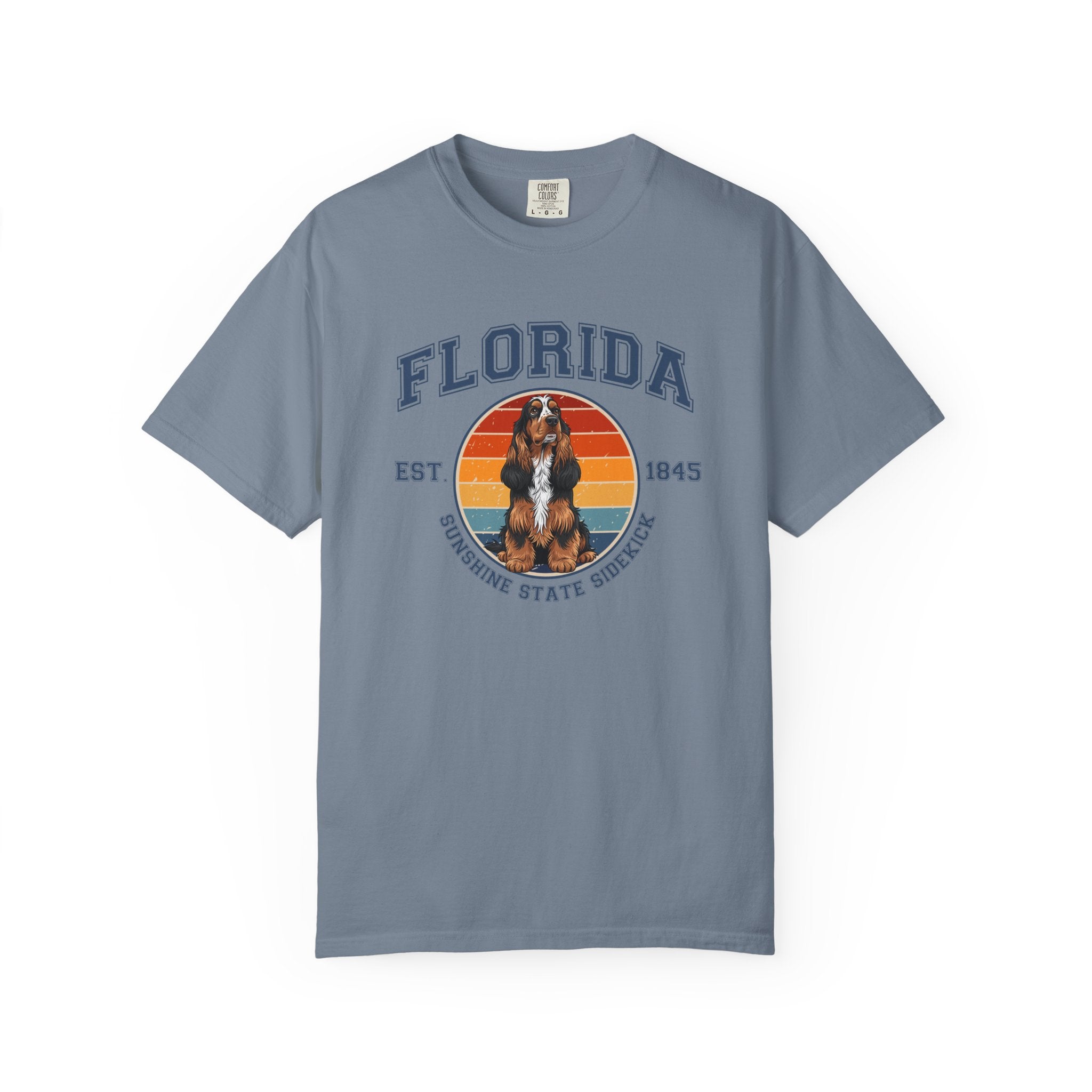Florida Vintage State T-Shirt – Sunset Cocker Spaniel