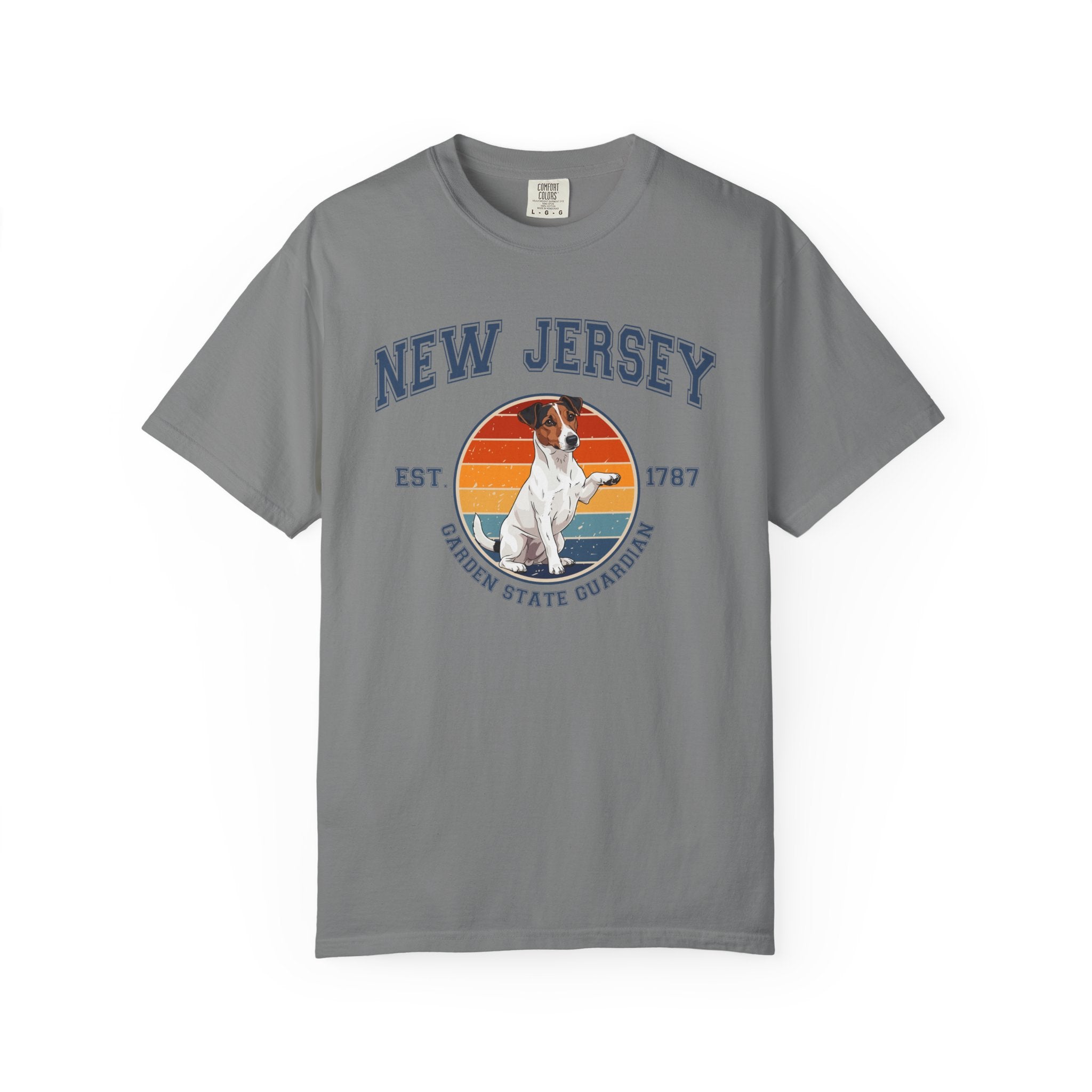 New Jersey Vintage State T-Shirt – Sunset Jack Russell Terrier