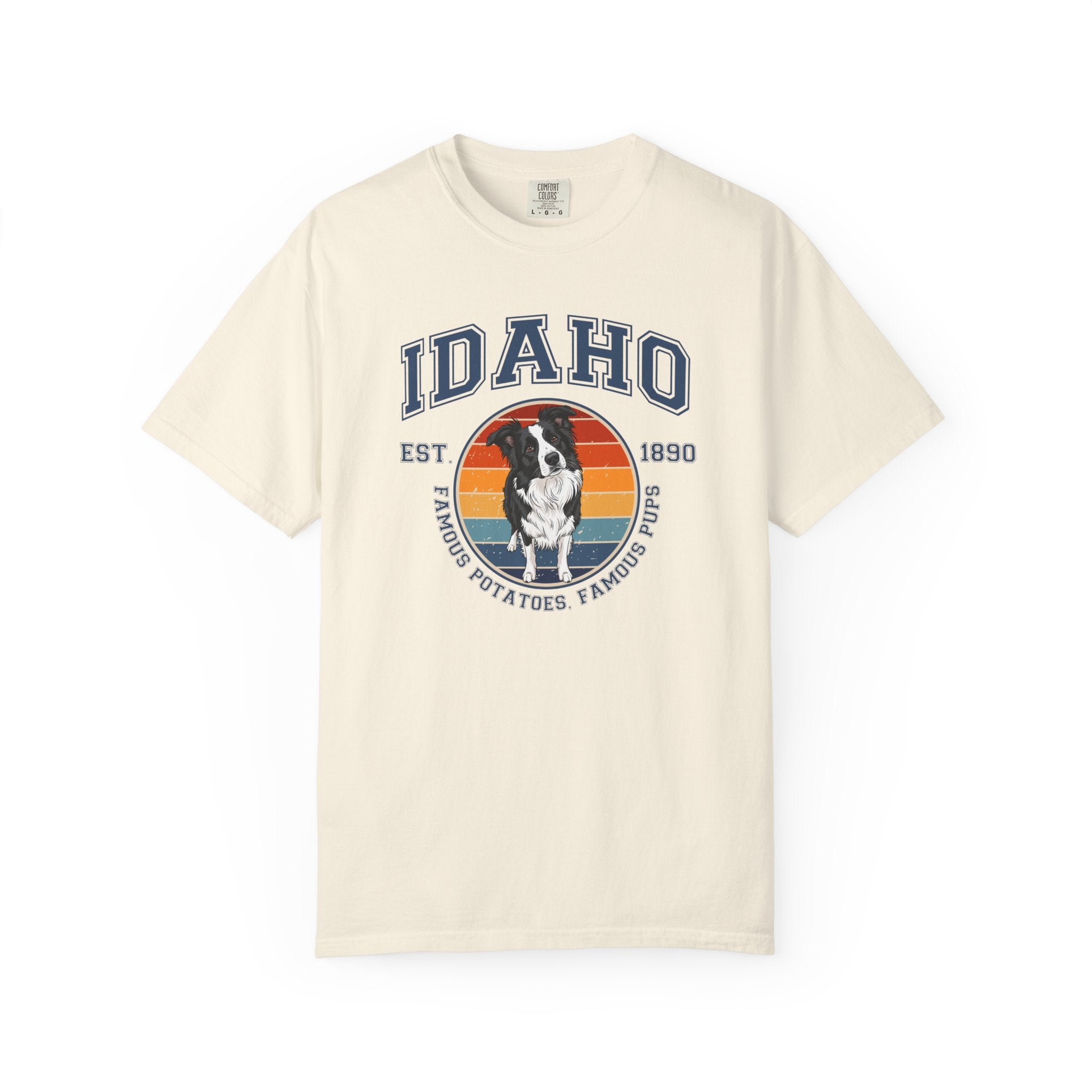 Idaho Vintage State T-Shirt – Sunset Border Collie