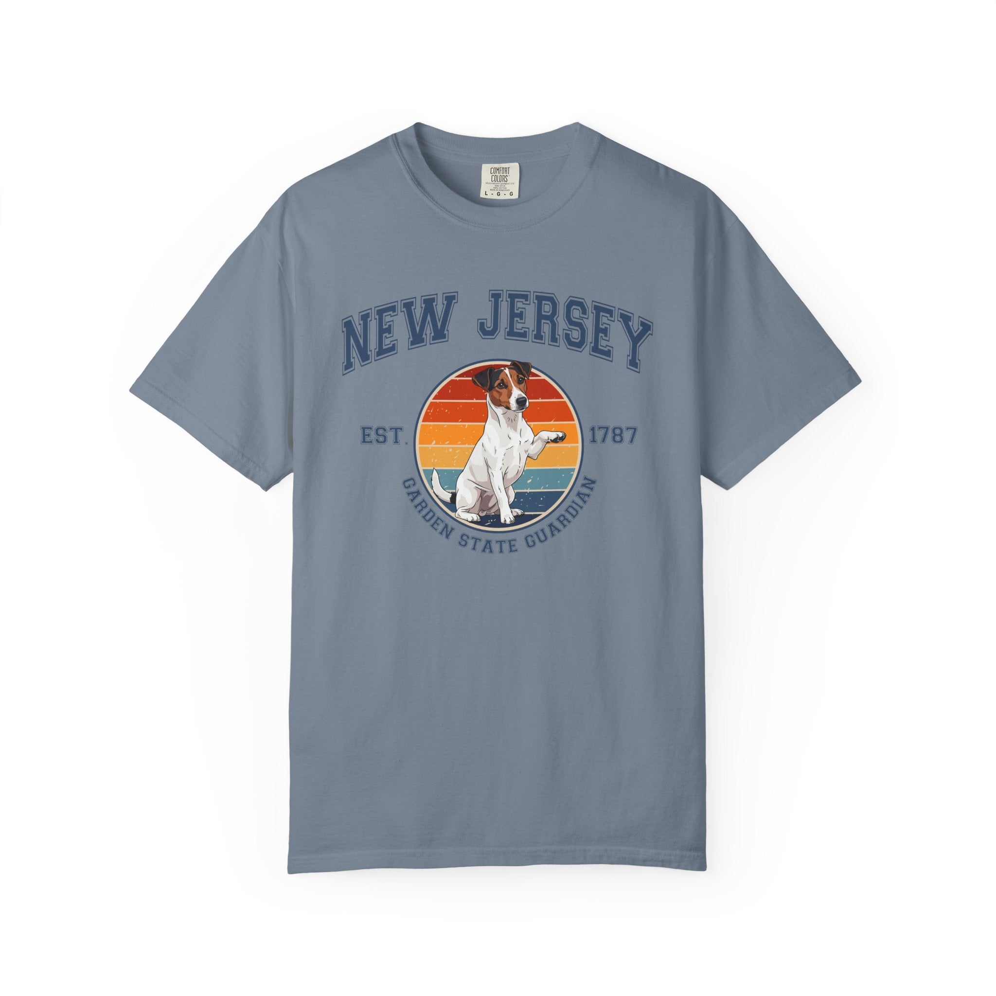 New Jersey Vintage State T-Shirt – Sunset Jack Russell Terrier