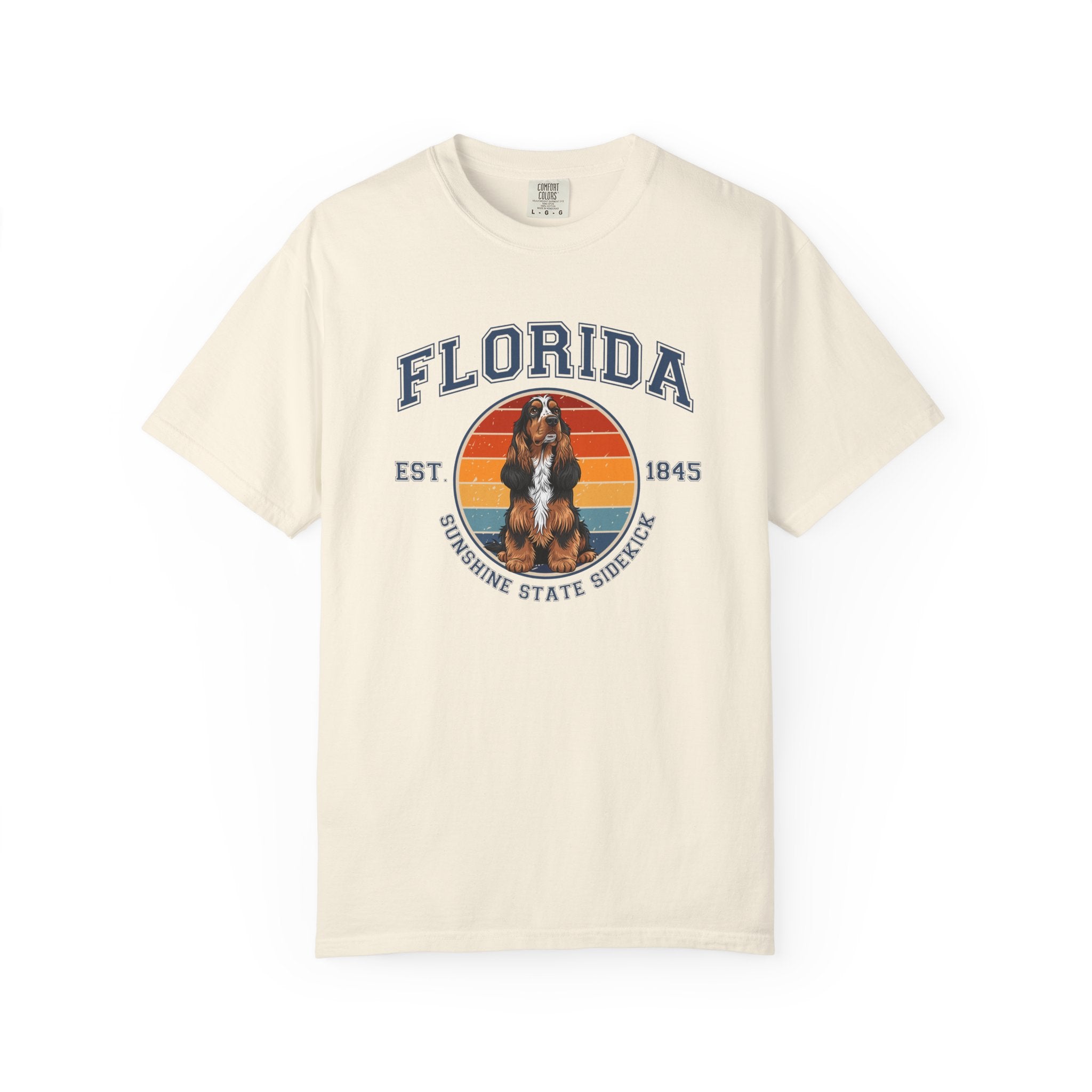 Florida Vintage State T-Shirt – Sunset Cocker Spaniel