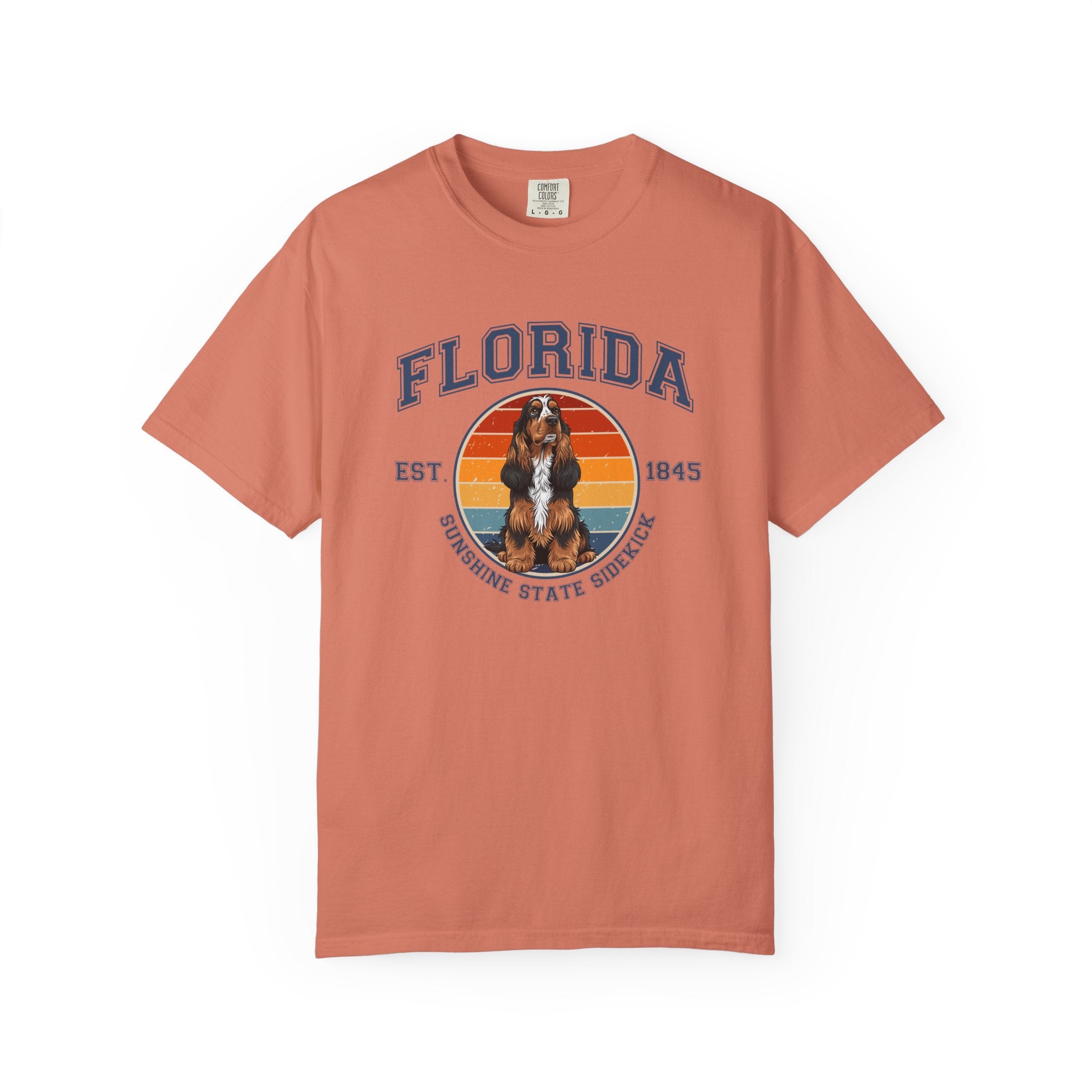Florida Vintage State T-Shirt – Sunset Cocker Spaniel
