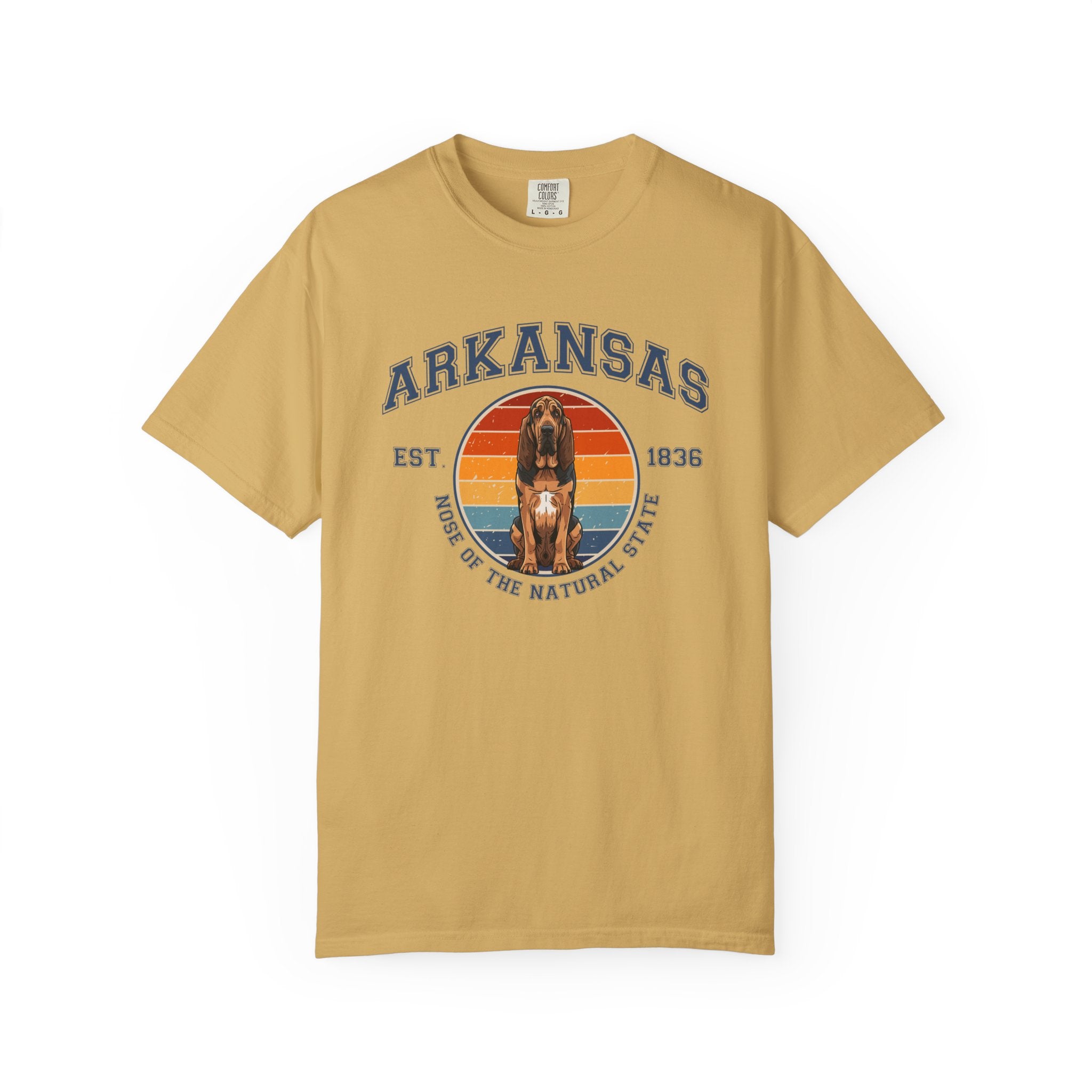 Arkansas Vintage State T-Shirt – Sunset Bloodhound