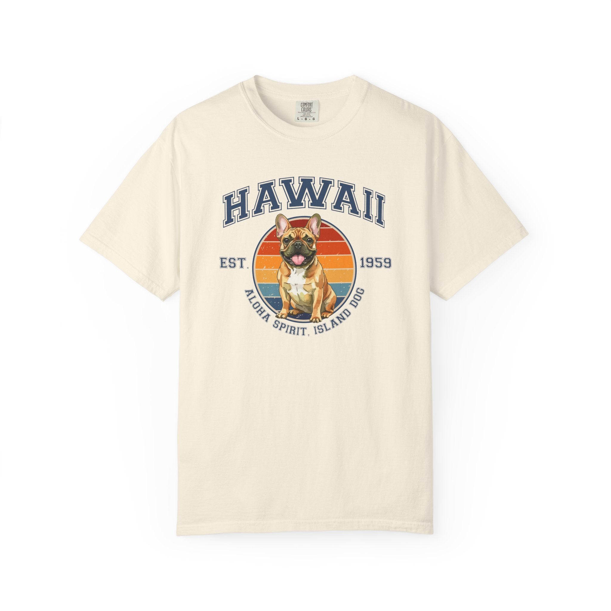 Hawaii Vintage State T-Shirt – Sunset French Bulldog